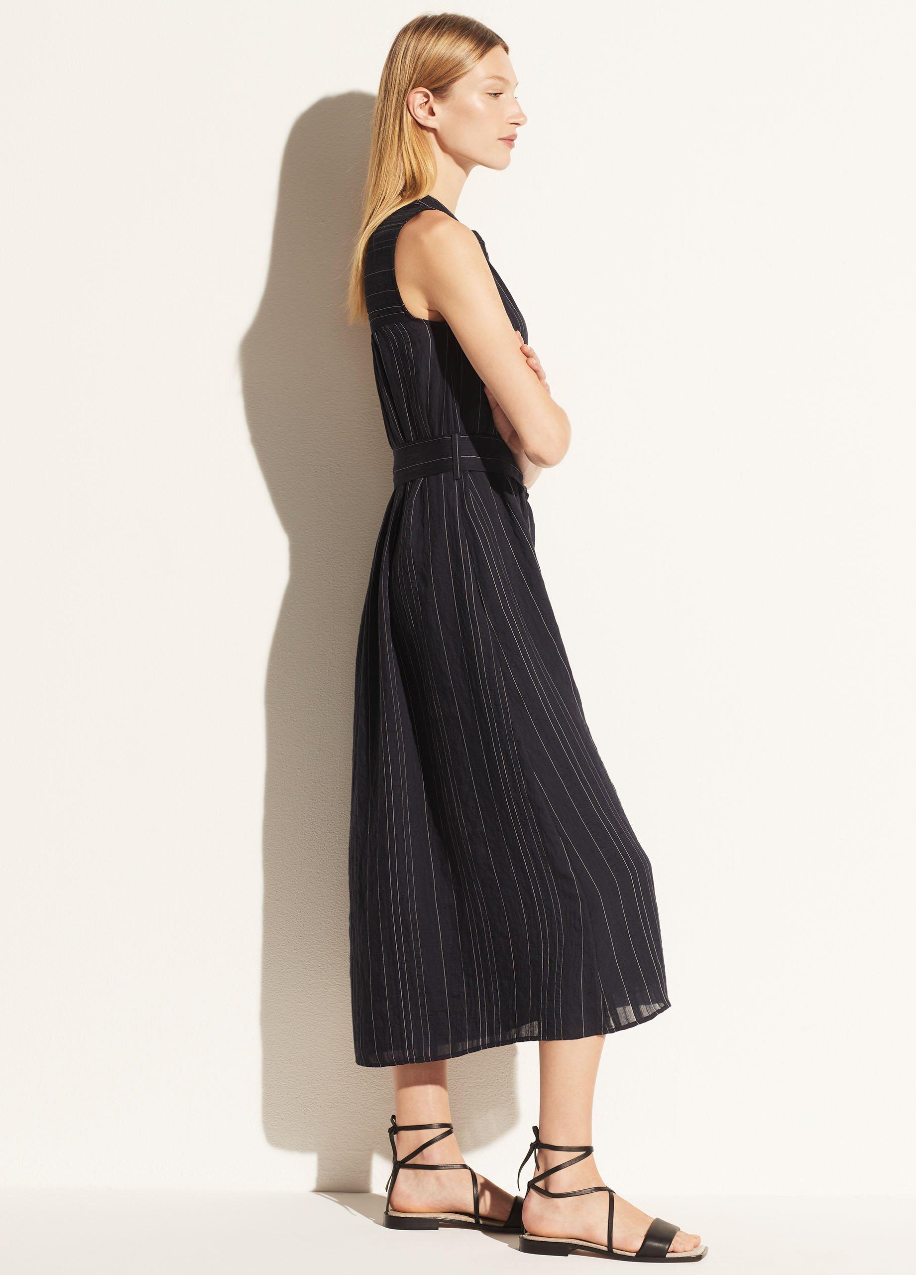 Vince bar outlet stripe paneled dress