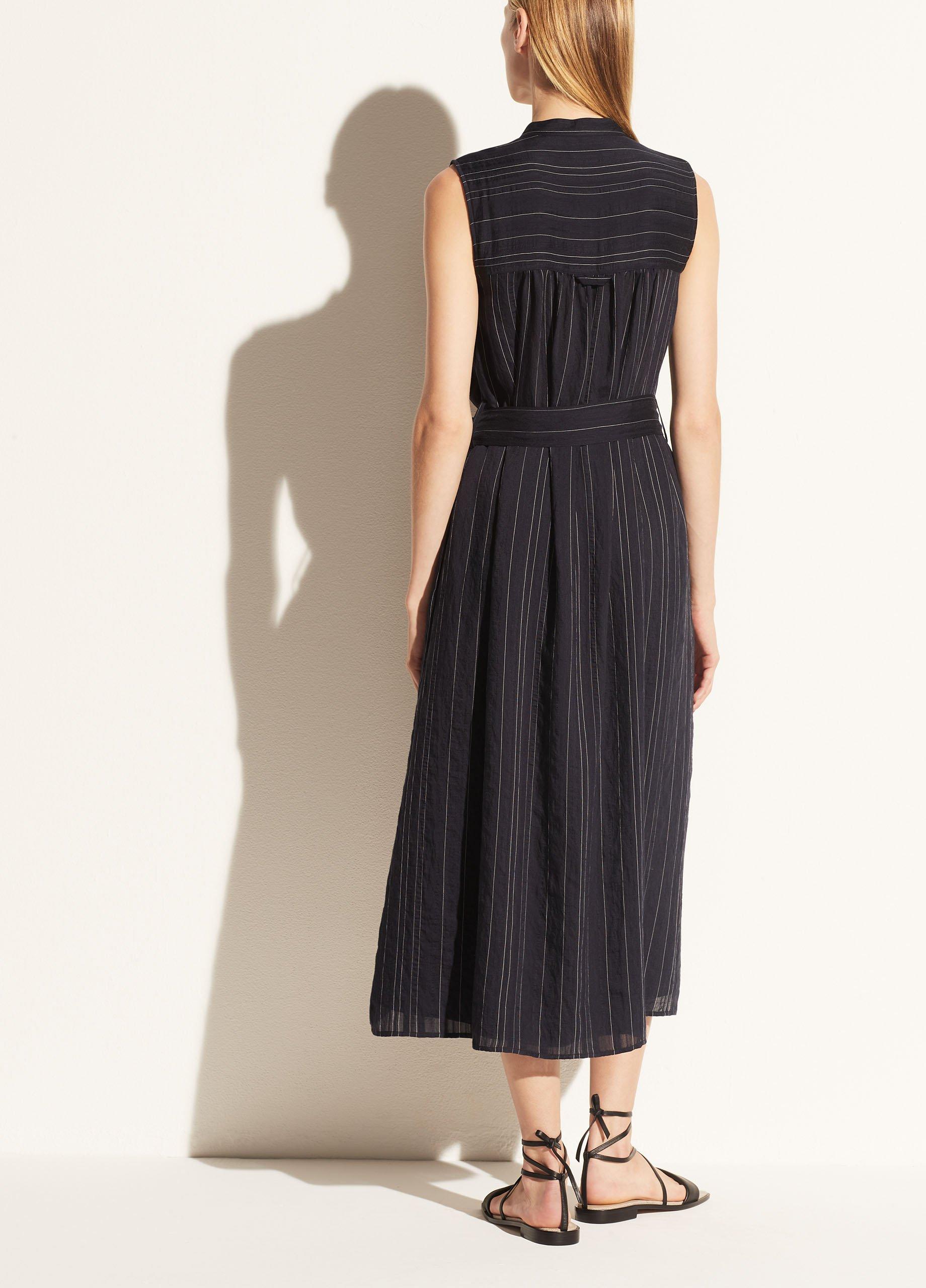 Vince bar stripe outlet paneled dress