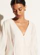 Fitted Shaped Sleeve V-Neck Blouse image number 0