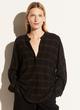 Shadow Plaid Band Collar Pullover image number 1
