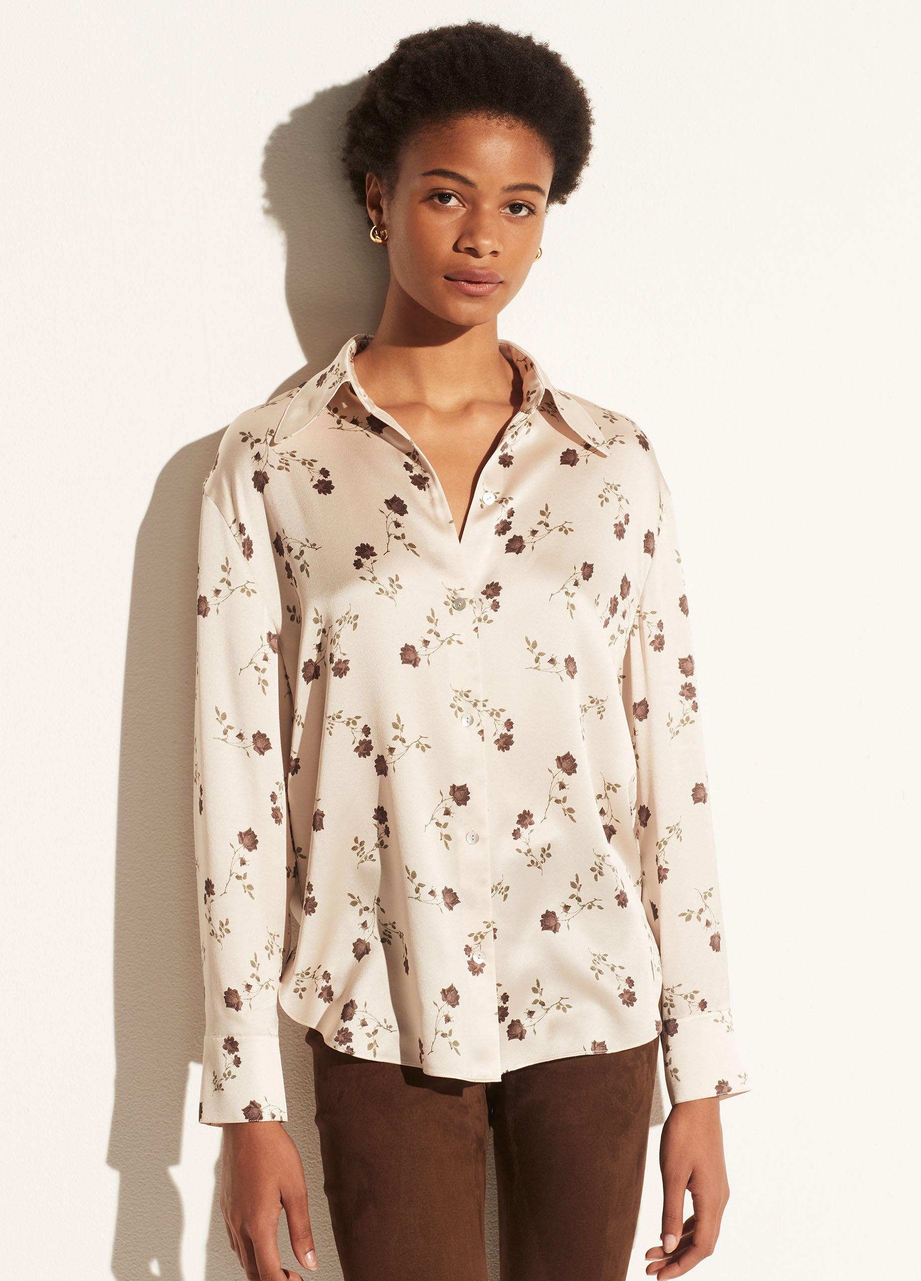 Autumnal Rose Shaped Collar Blouse image number 1