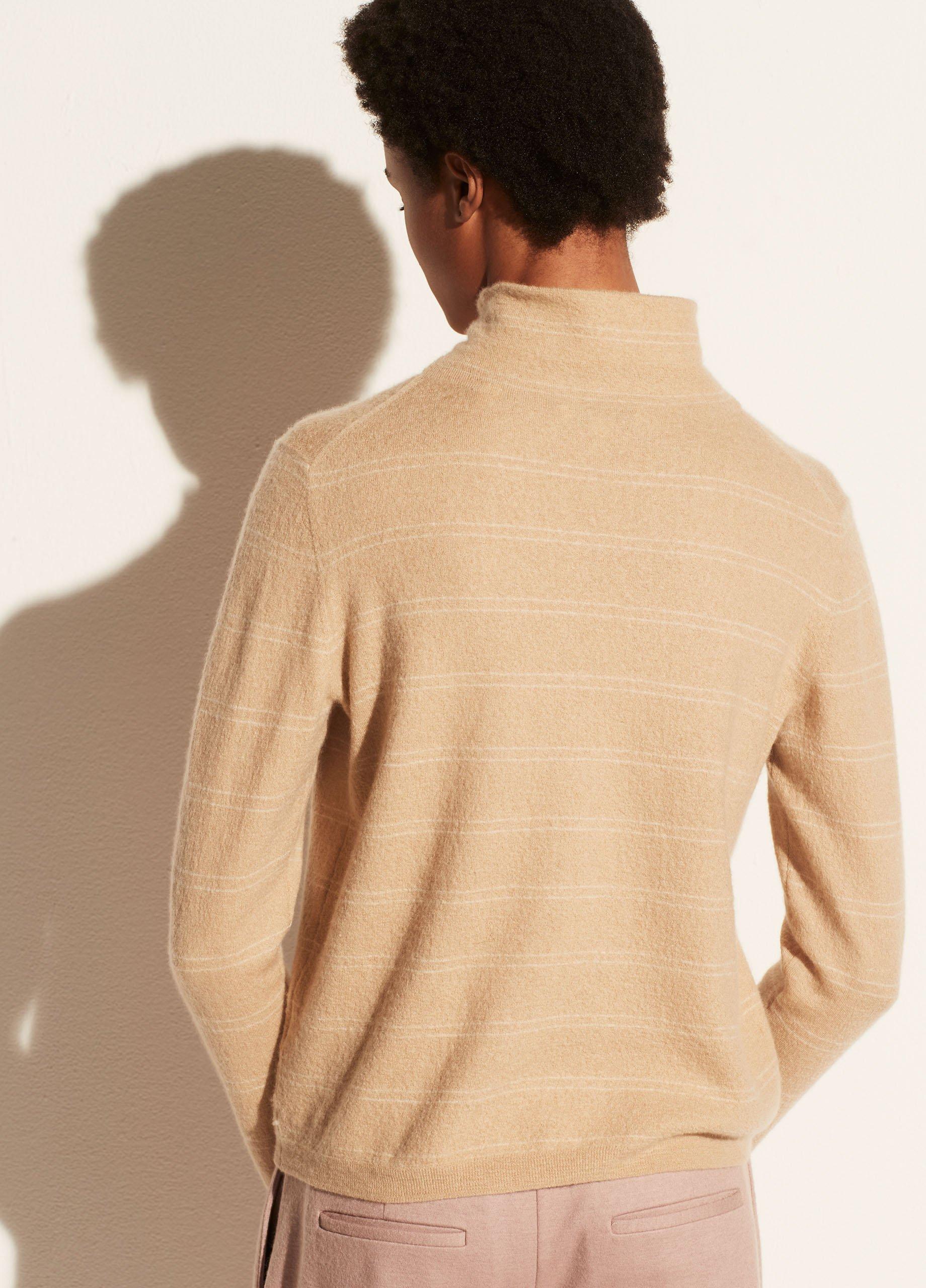 Boiled Cashmere Striped Fitted Turtleneck