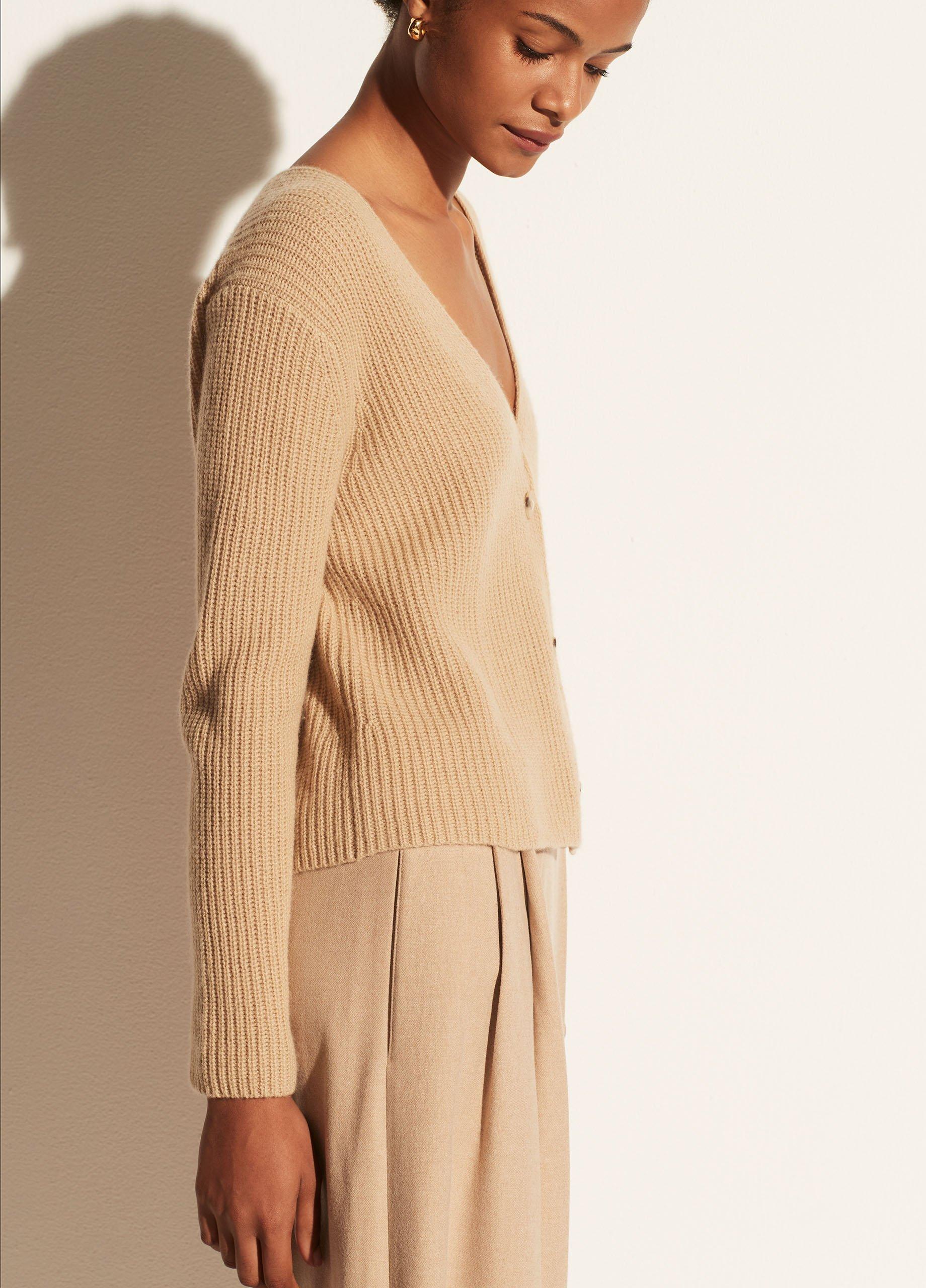 Cashmere Shaker Rib Cardigan image number 2