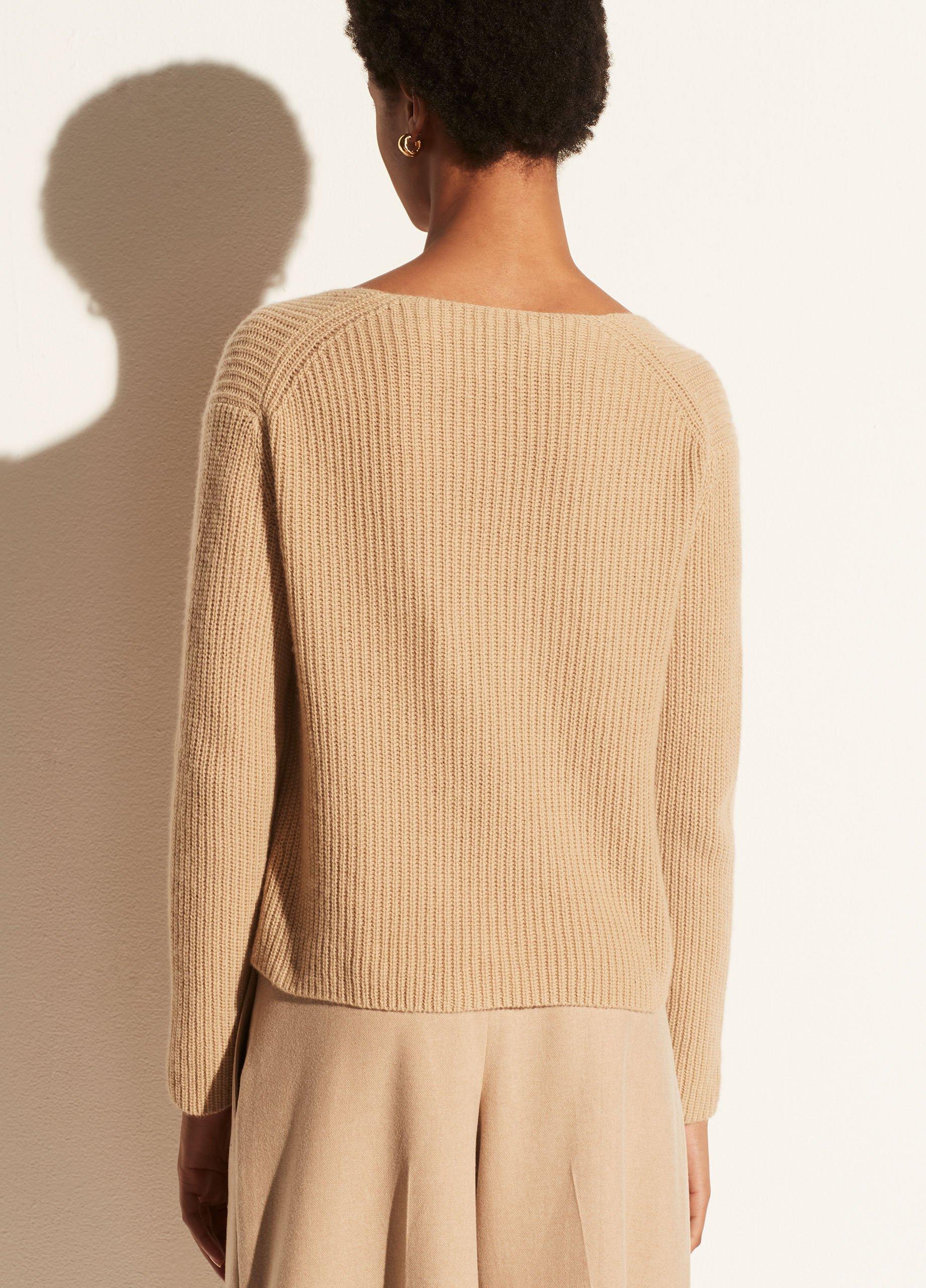 Cashmere Shaker Rib Cardigan image number 3