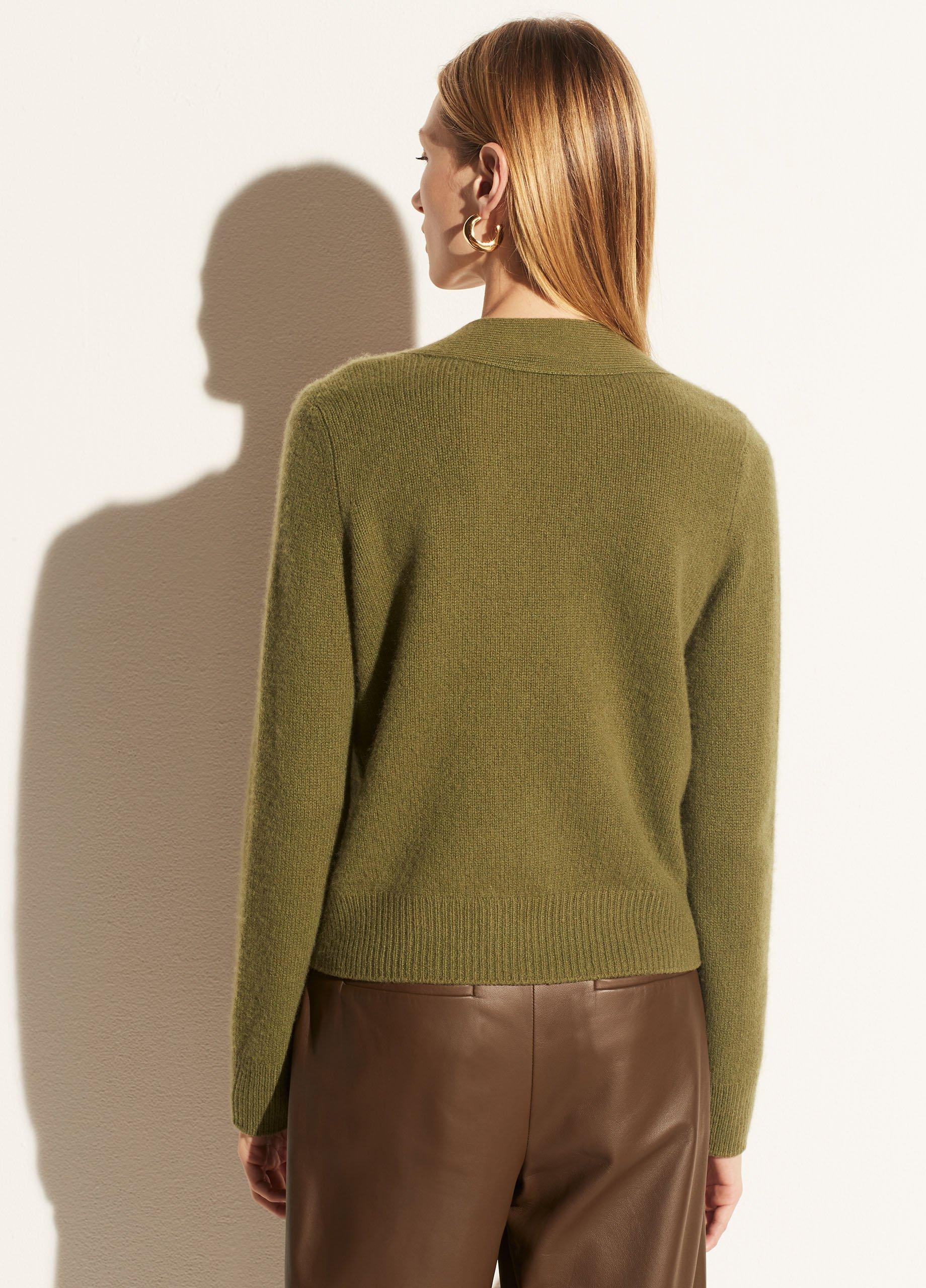 Cashmere Shrunken Button Cardigan image number 3