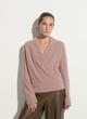 Boiled Cashmere Wrap Front Pullover image number 0