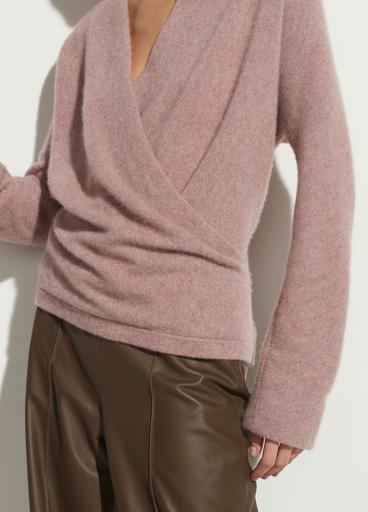 Boiled Cashmere Wrap Front Pullover image number 1