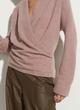 Boiled Cashmere Wrap Front Pullover image number 1