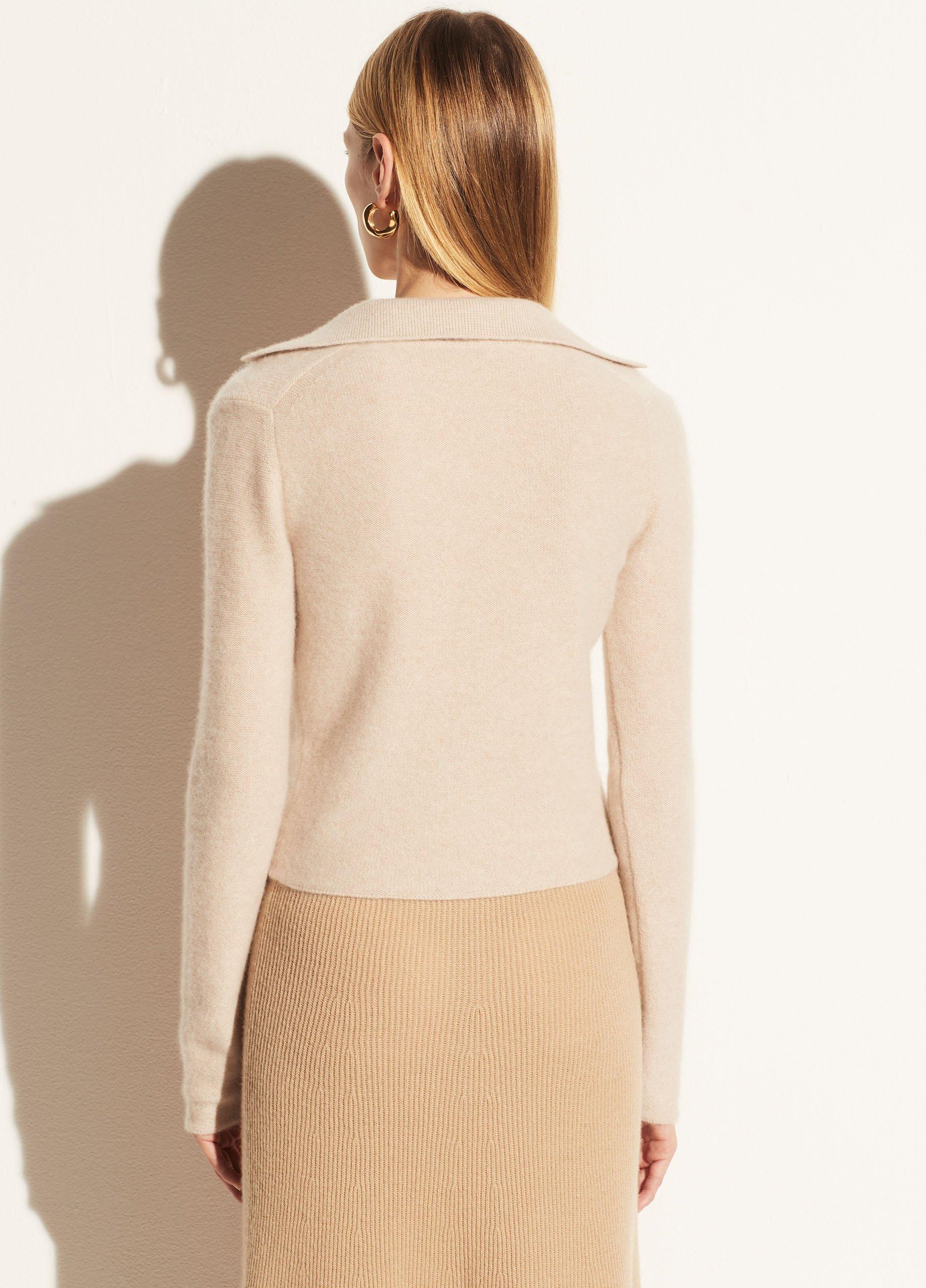 Boiled Cashmere Polo Buttoned Cardigan image number 3