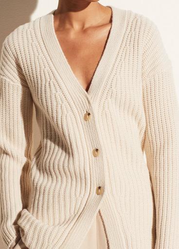 Fitted Ribbed Cardigan image number 1
