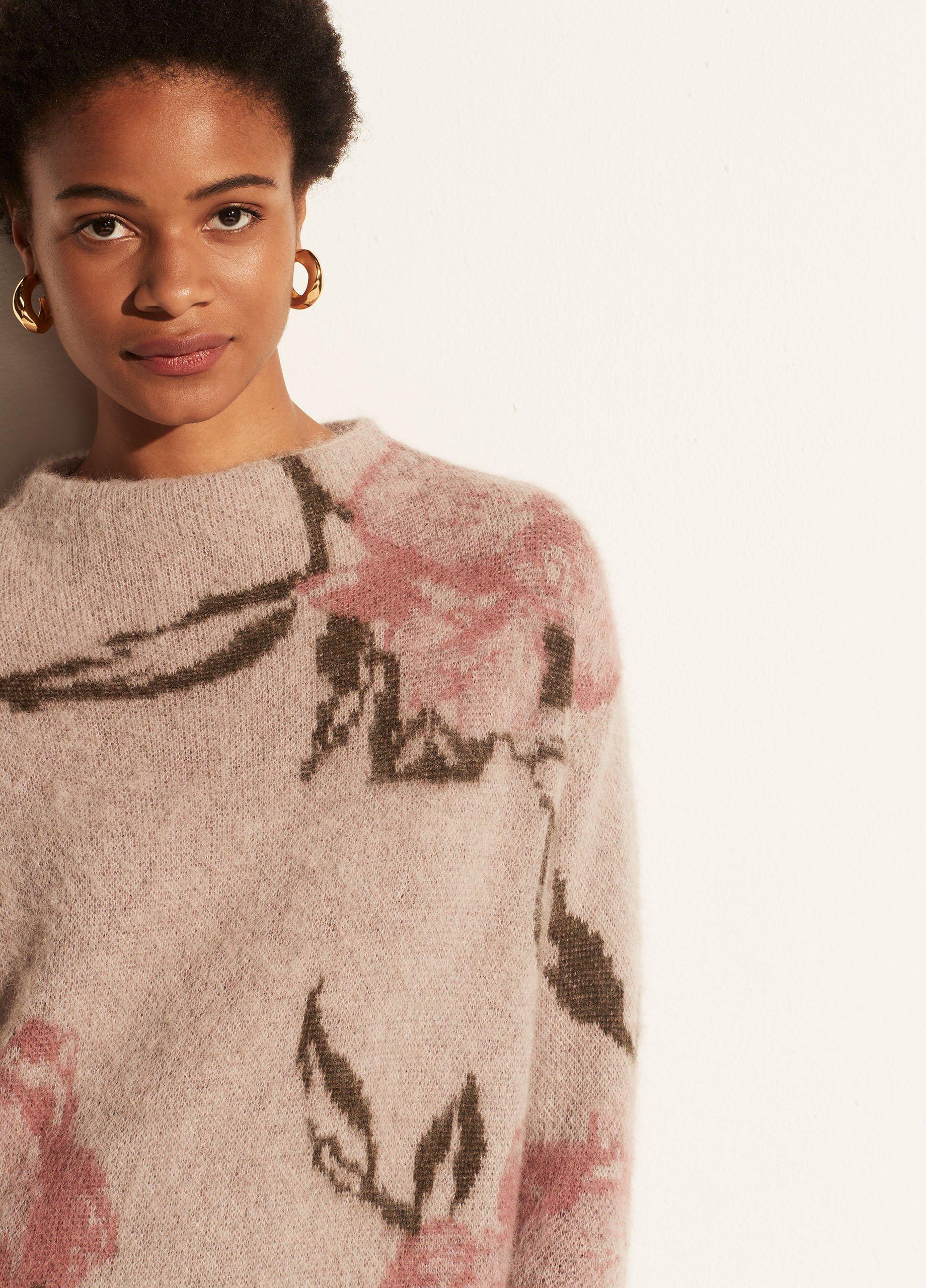 Rose Jacquard Funnel Neck in Vince Products Women | Vince