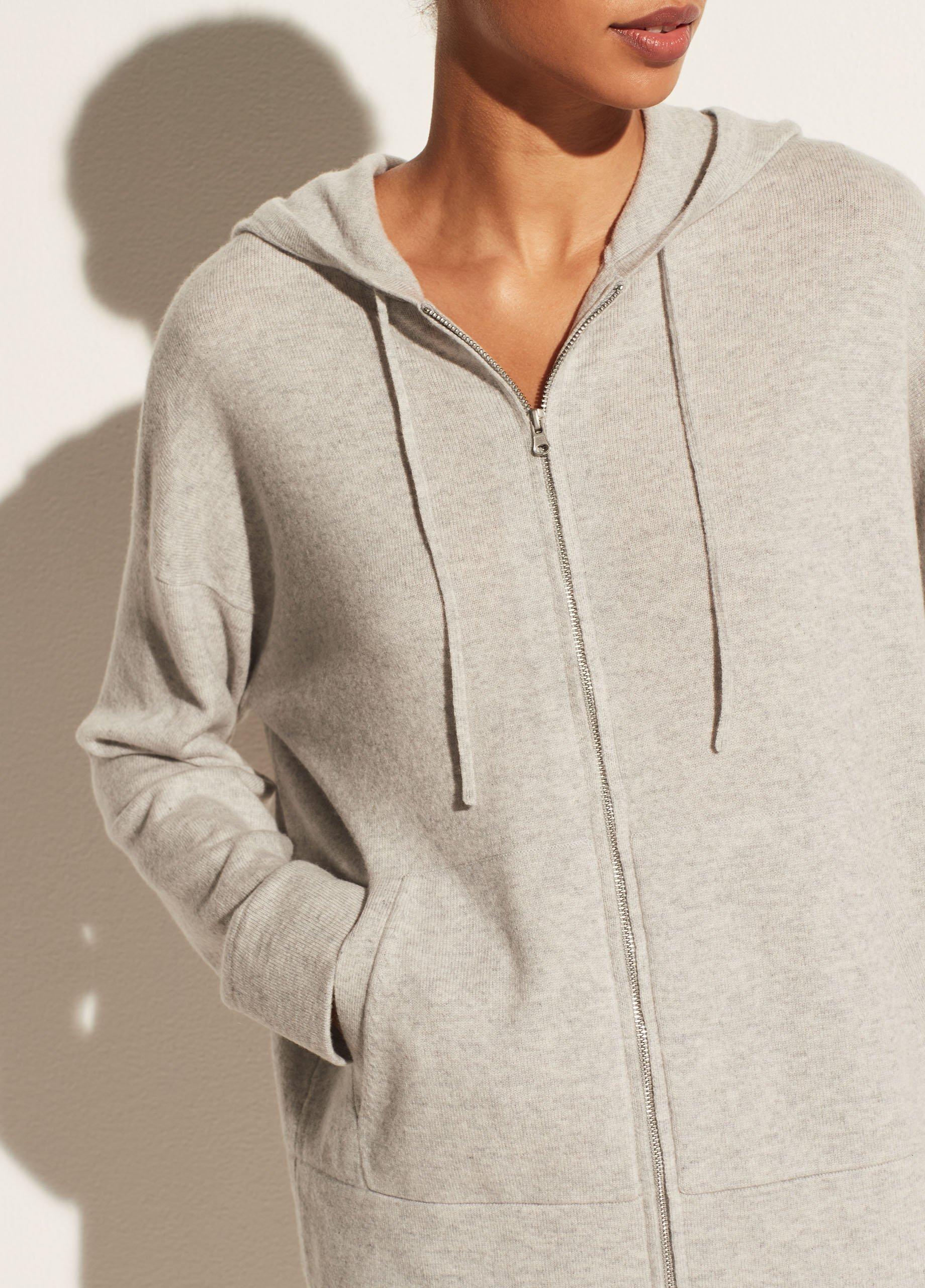 Cashmere zip up hoodie sale