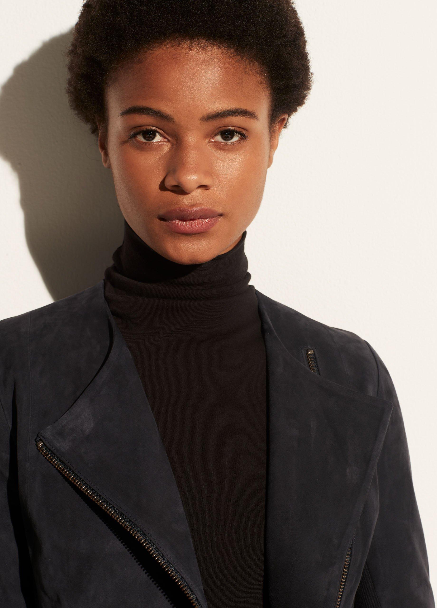 Rib Panel Suede Jacket image number 0