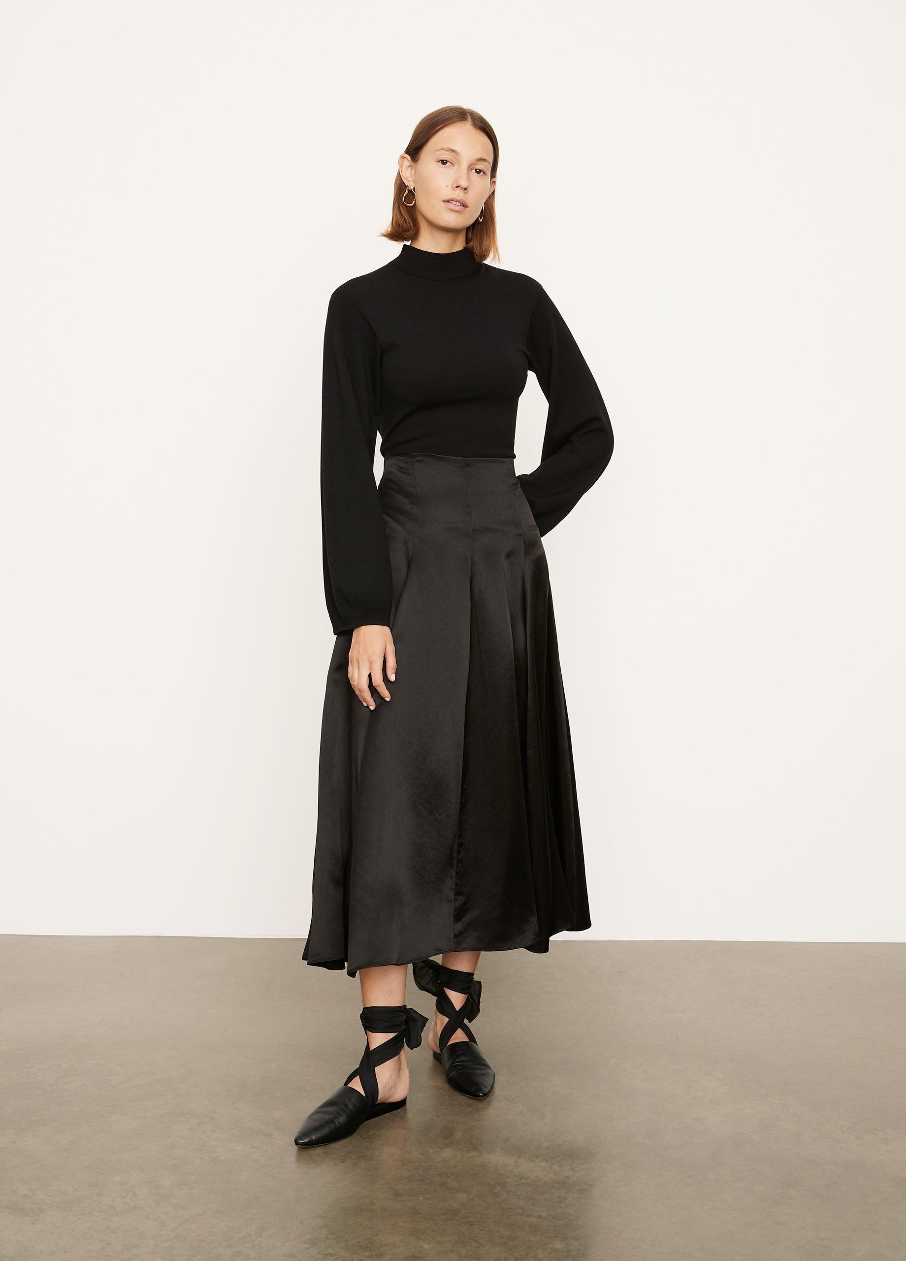 Open Back Puff Sleeve Mock Neck image number 0