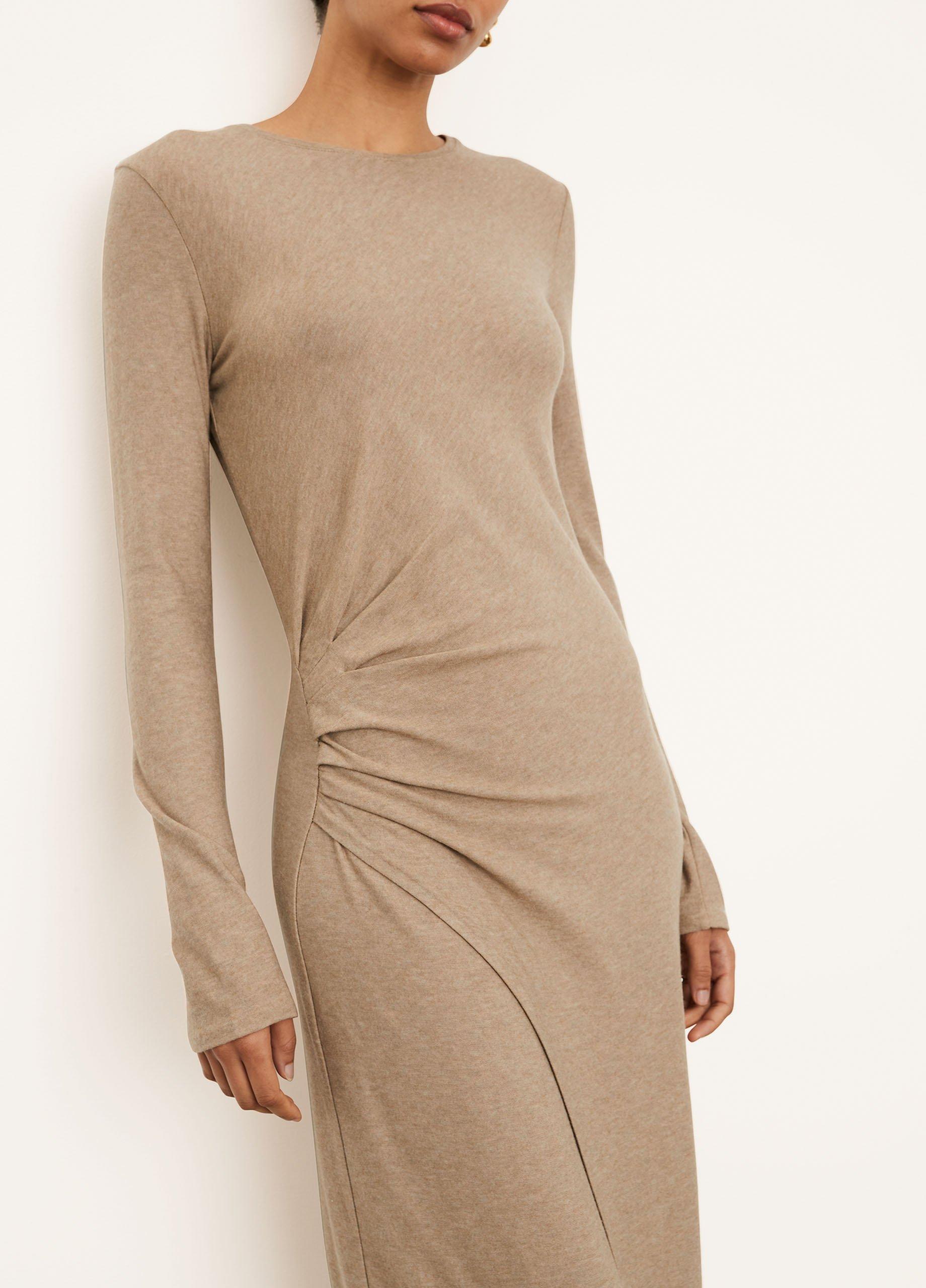 Gathered Long Sleeve Dress in Vince Products Women | Vince