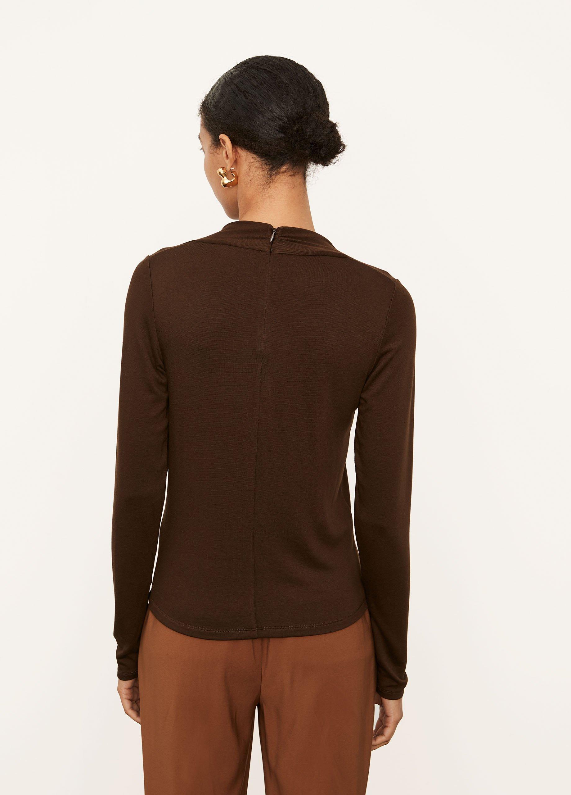 Draped Neck Long Sleeve image number 3