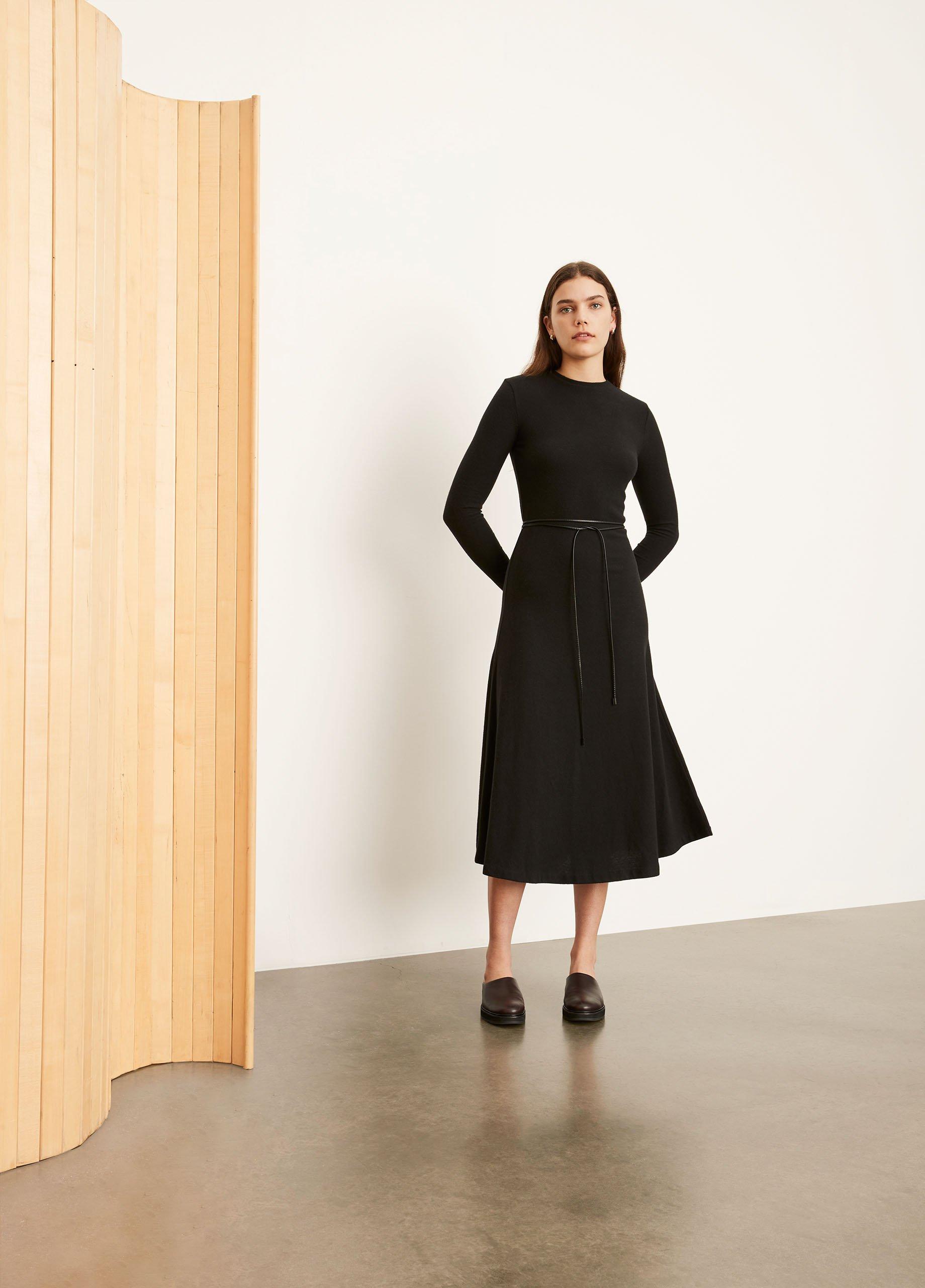 Long Sleeve Tie Waist Dress image number 1