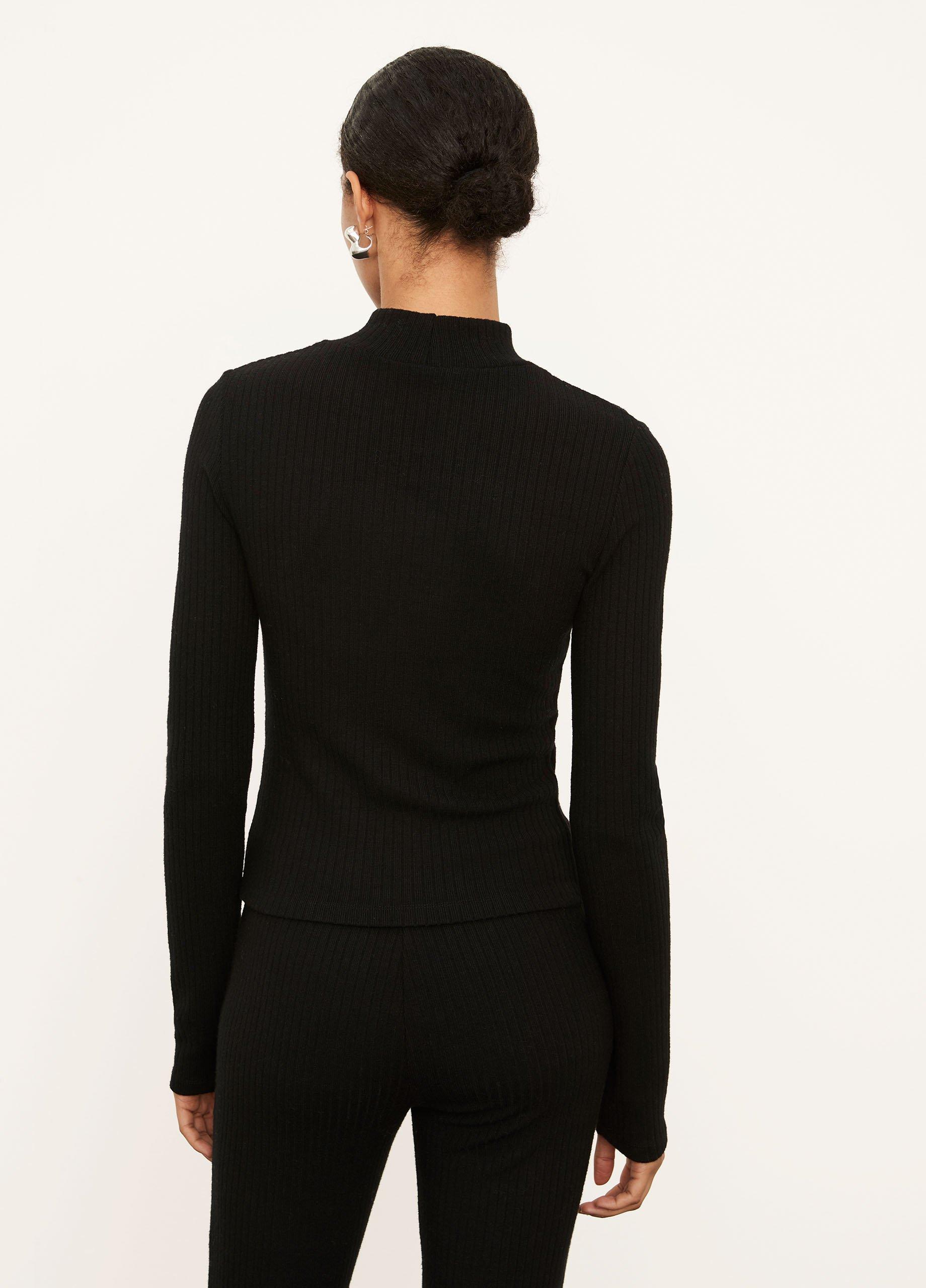 Long Sleeve Rib Mock Neck image number 3