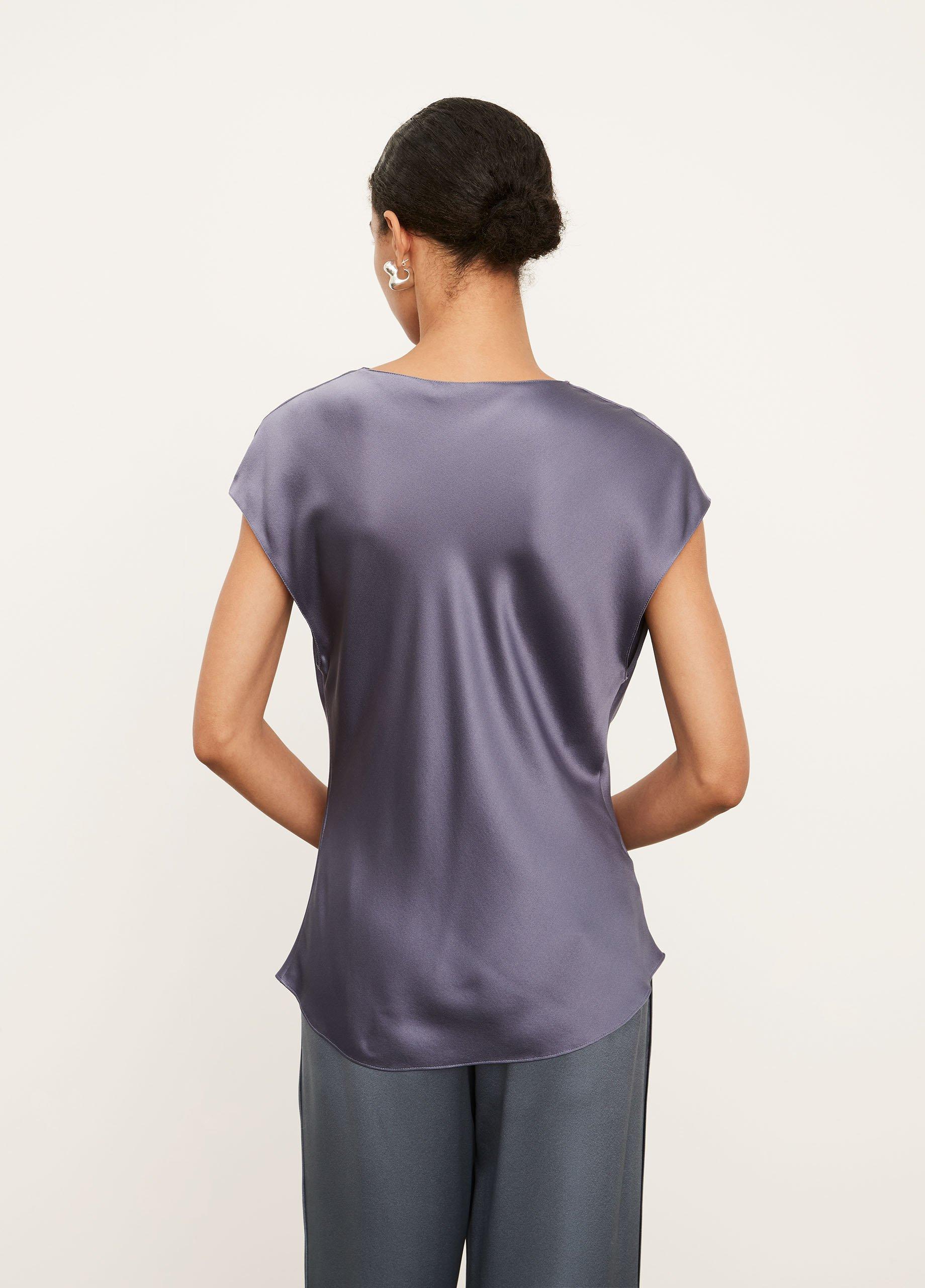 Silk Cowl-Neck Blouse image number 3