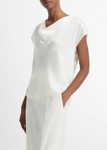 Silk Cowl-Neck Blouse in Vince Products Women | Vince Silk Cowl-Neck Blouse in Vince Products Women | Vince