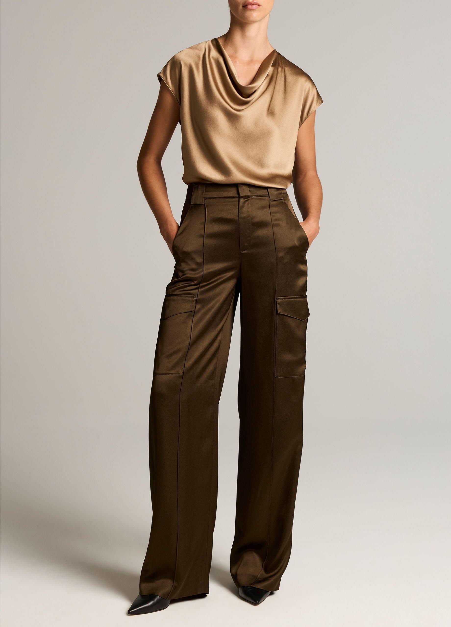 Silk Cowl-Neck Blouse image number 3