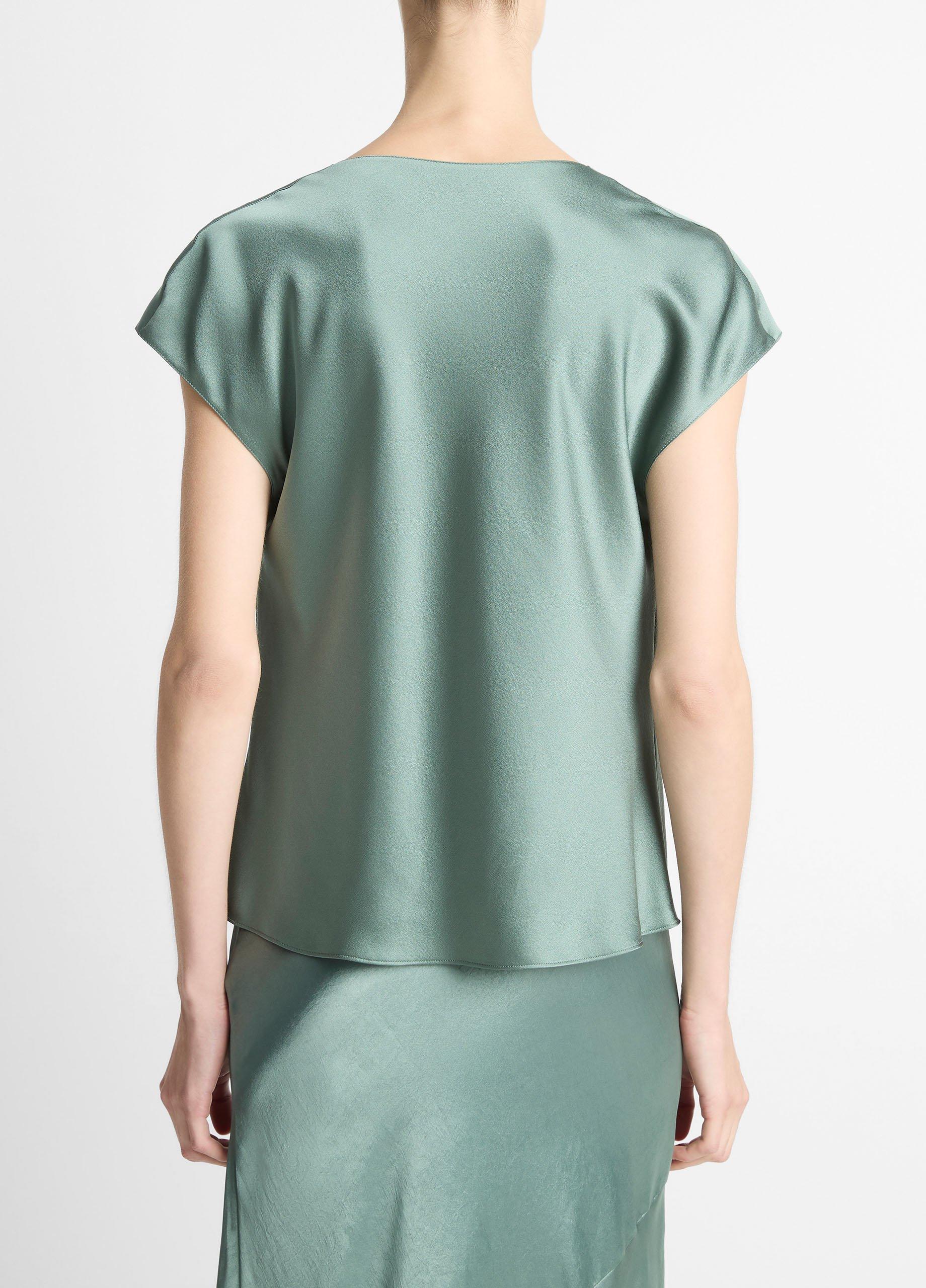 Silk Cowl-Neck Blouse image number 2