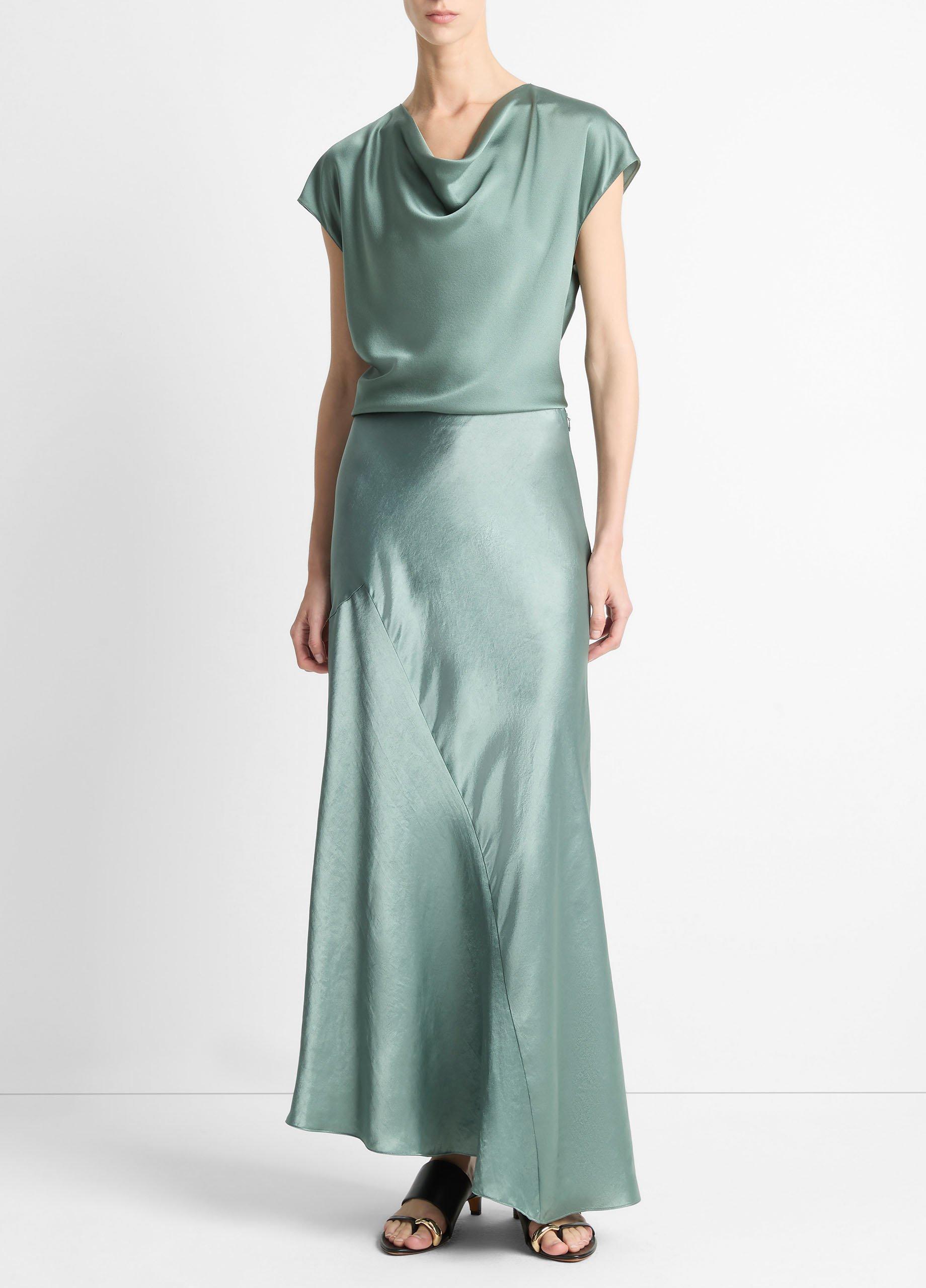 Silk Cowl-Neck Blouse image number 3