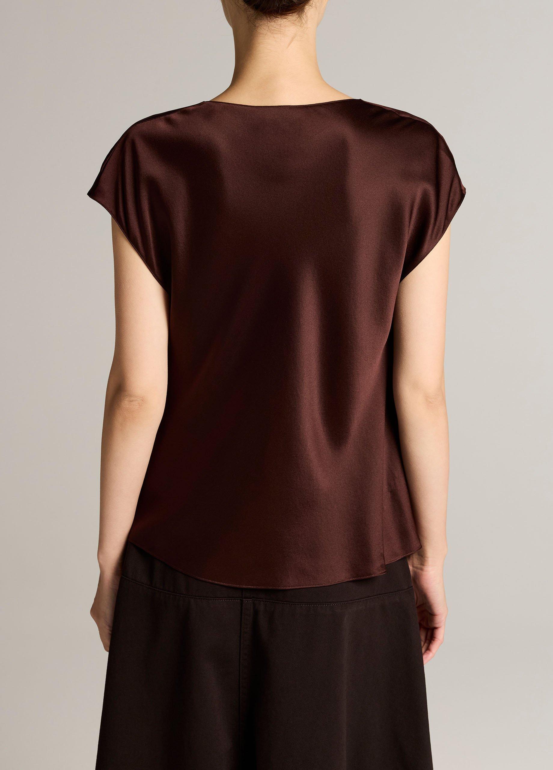 Silk Cowl-Neck Blouse image number 2