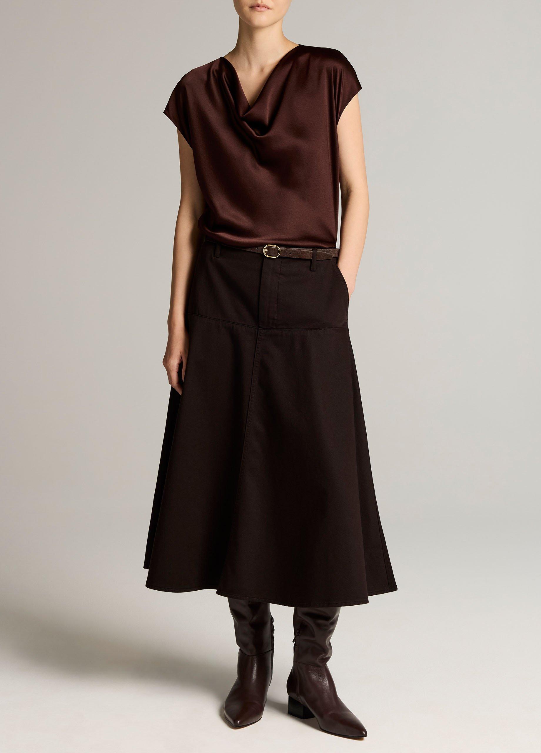 Silk Cowl-Neck Blouse image number 3