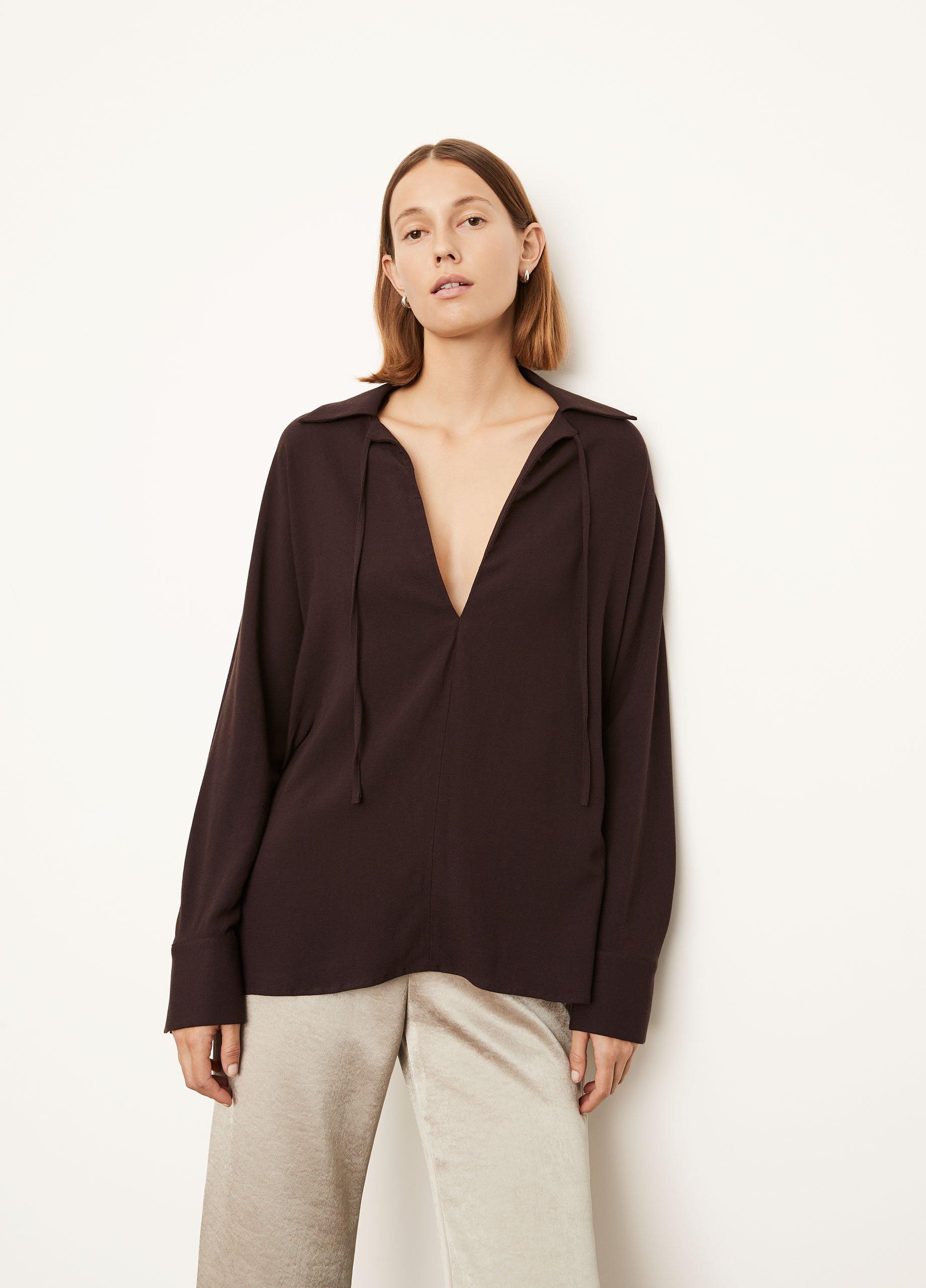 Tie Neck Collar Blouse image number 1