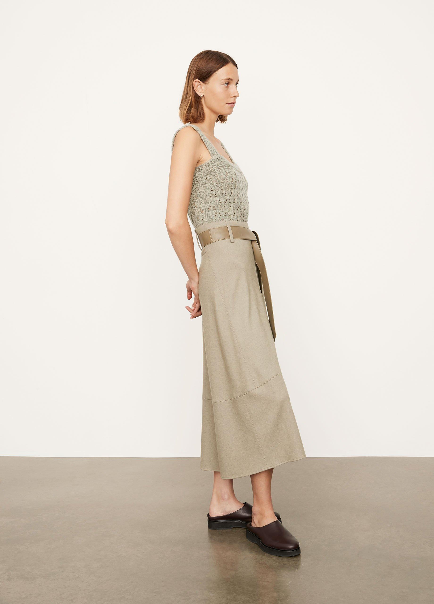 Cozy Belted Paneled Skirt in Vince Products Women | Vince