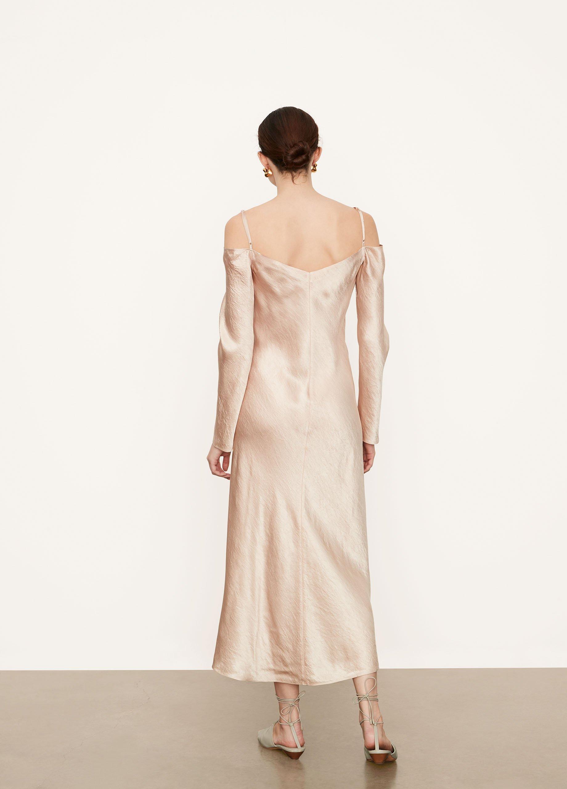 Draped Sleeve Slip Dress image number 3