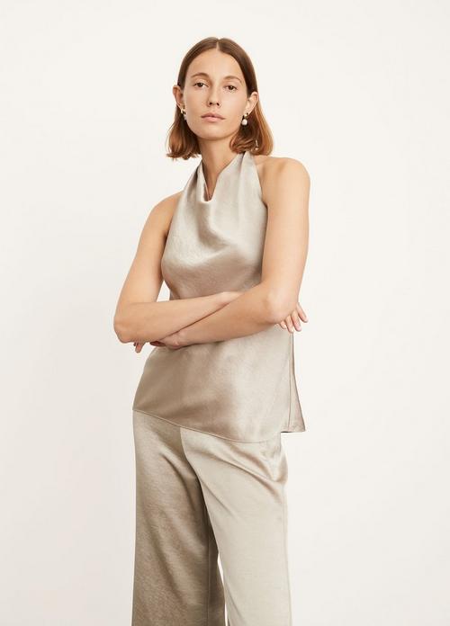Satin Halter Neck Blouse for Women | Vince
