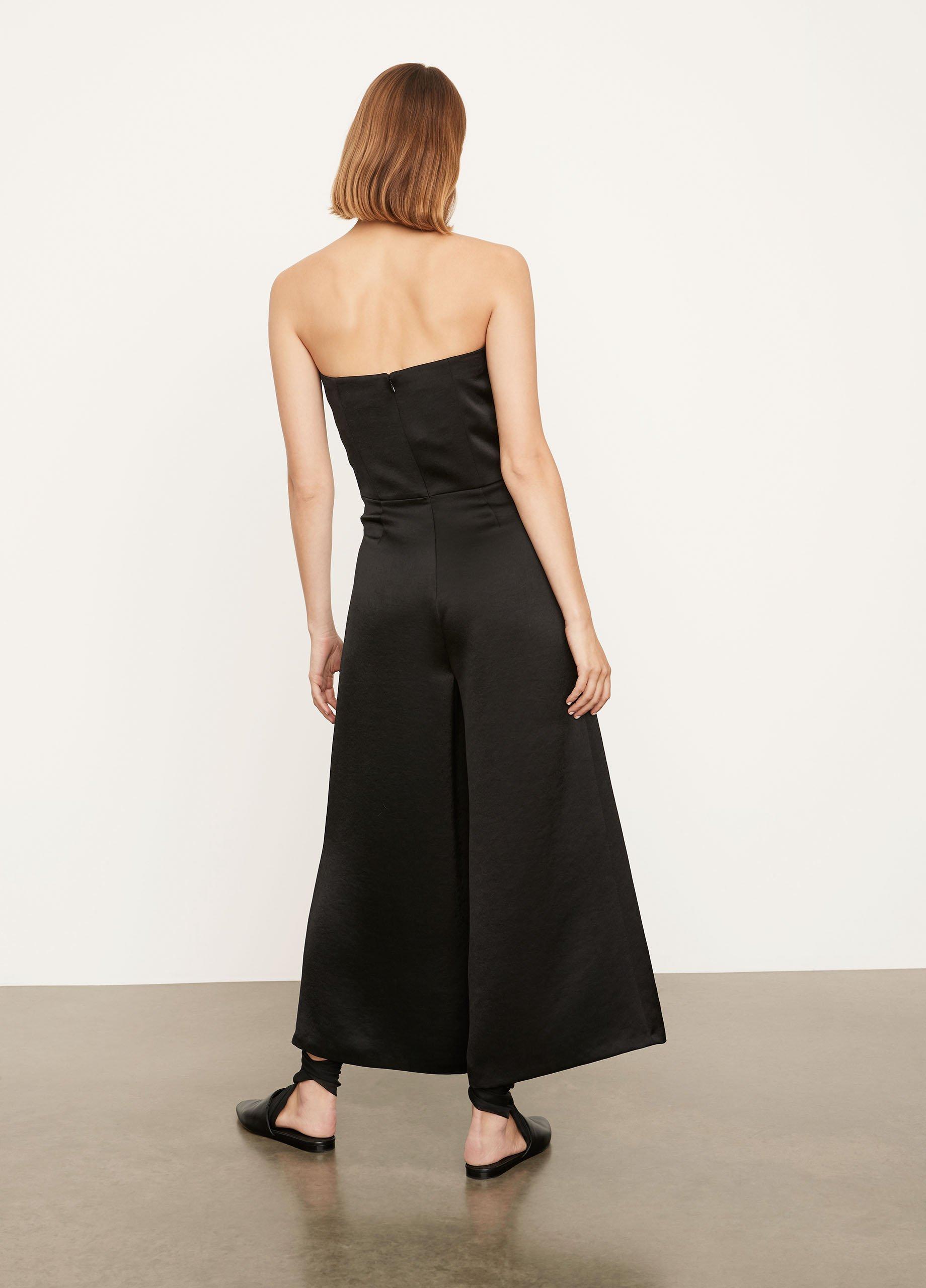 Strapless Satin Jumpsuit image number 3