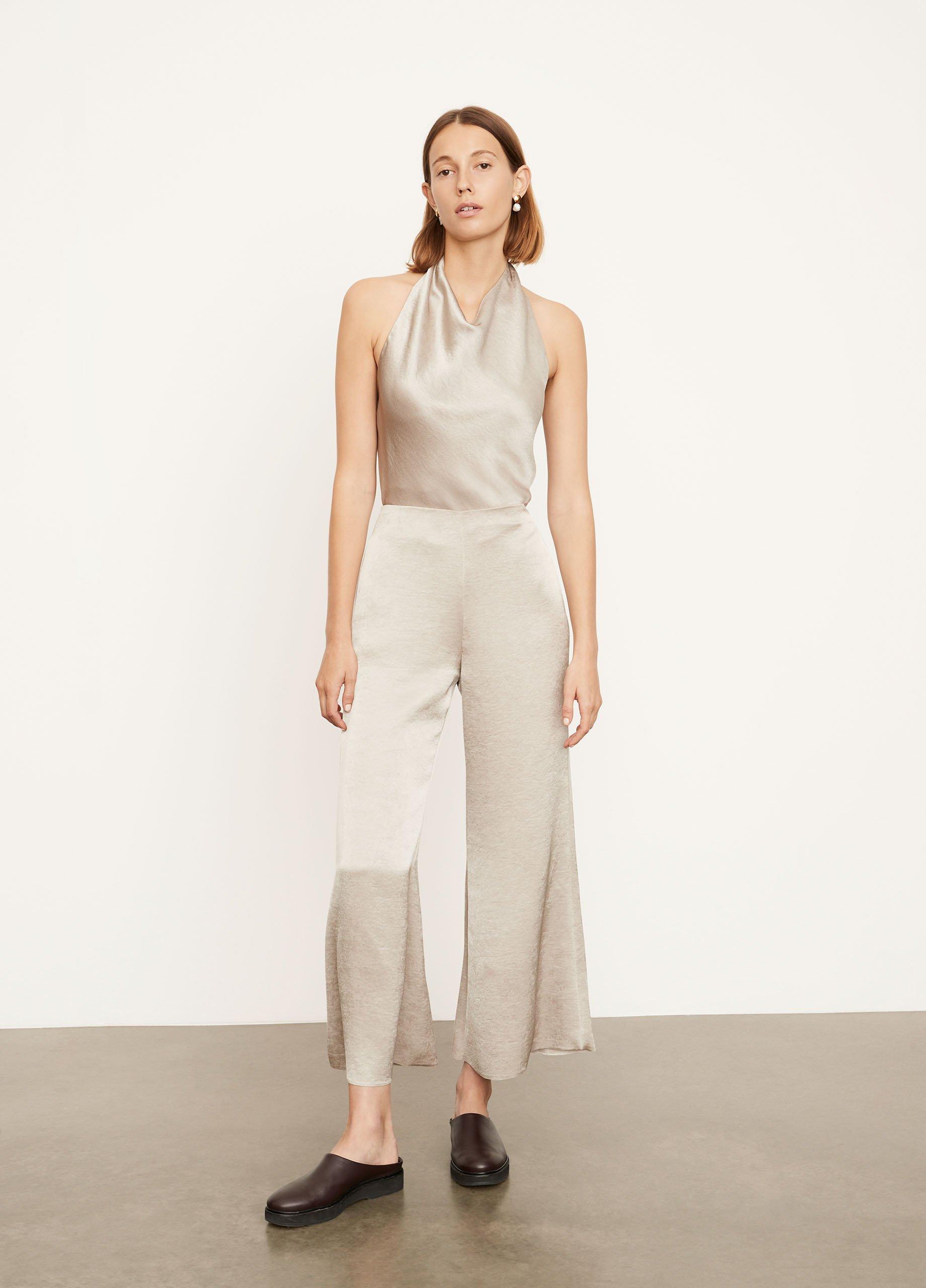 vince silk wide leg pants