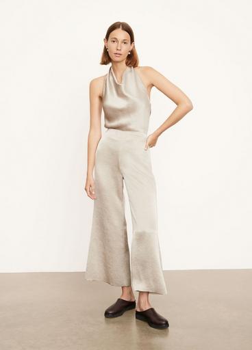 Satin Wide Flare Pant image number 1