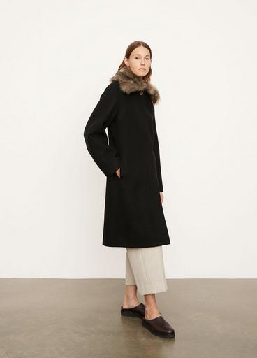 Faux Fur Collar Coat in Vince Sold Out Products | Vince