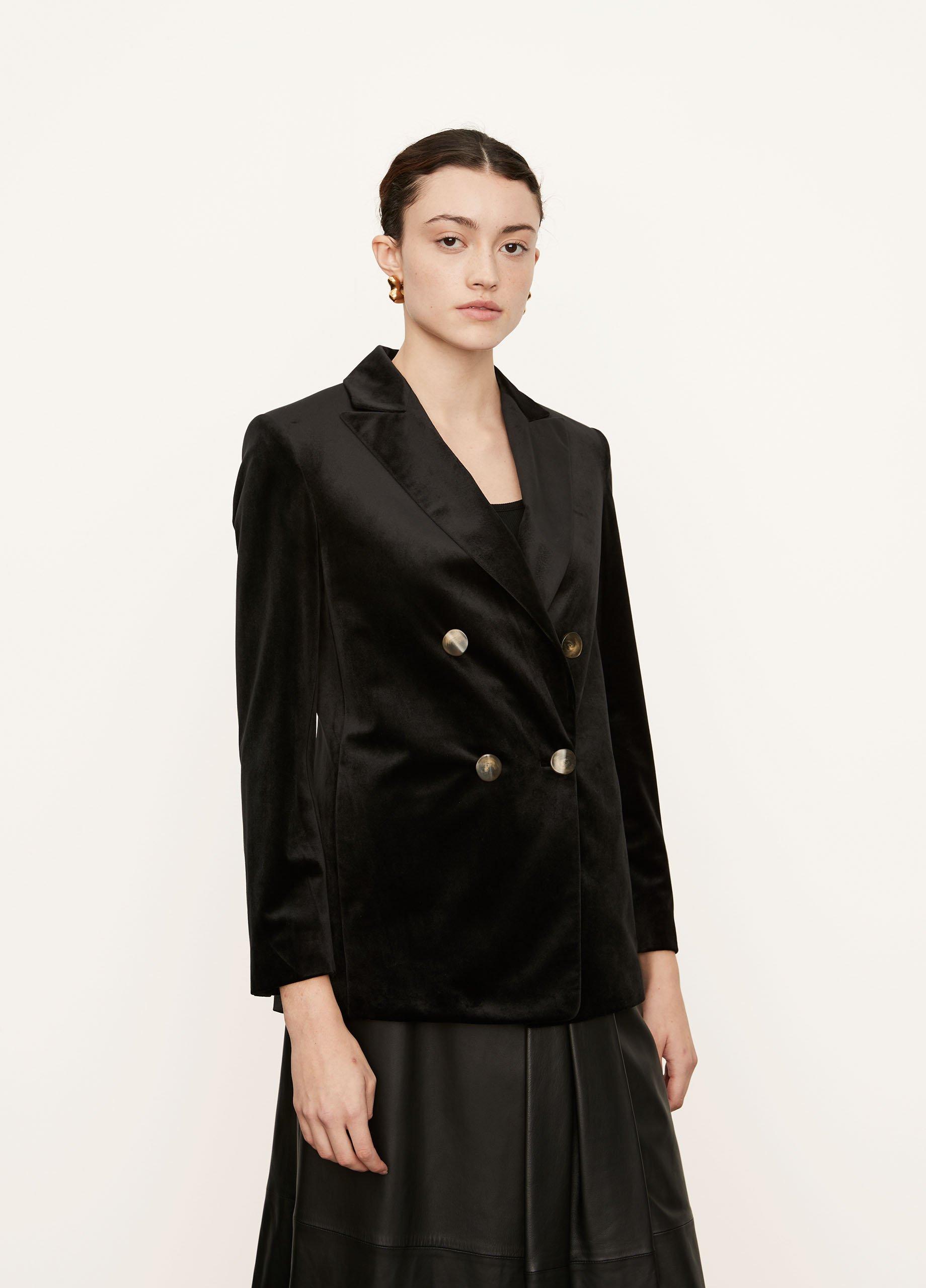 Velvet Double Breasted Blazer image number 2