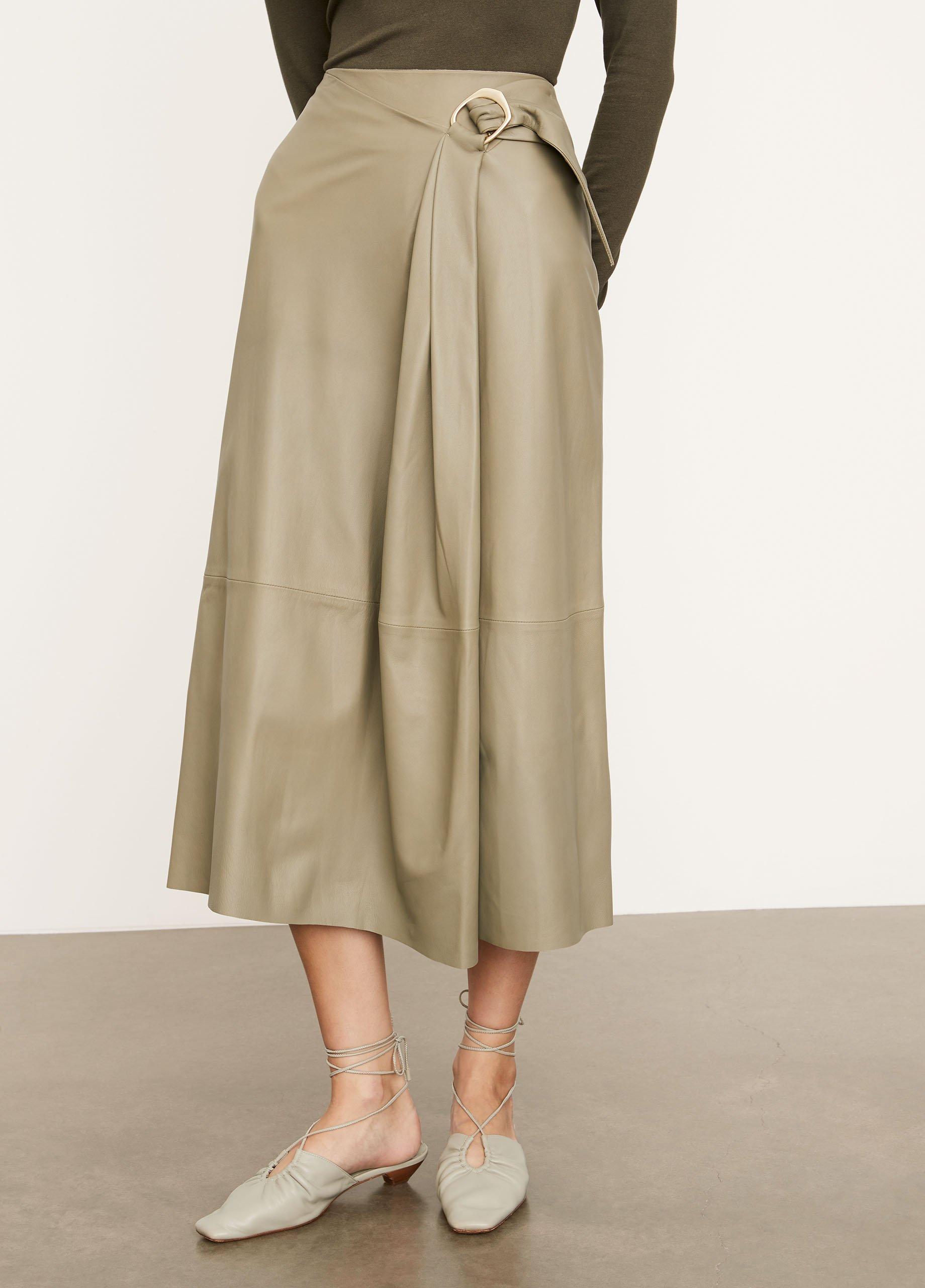 Wavy Buckle Midi Skirt image number 1