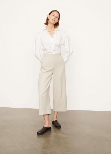 Side Button Crop Wide Pant image number 0