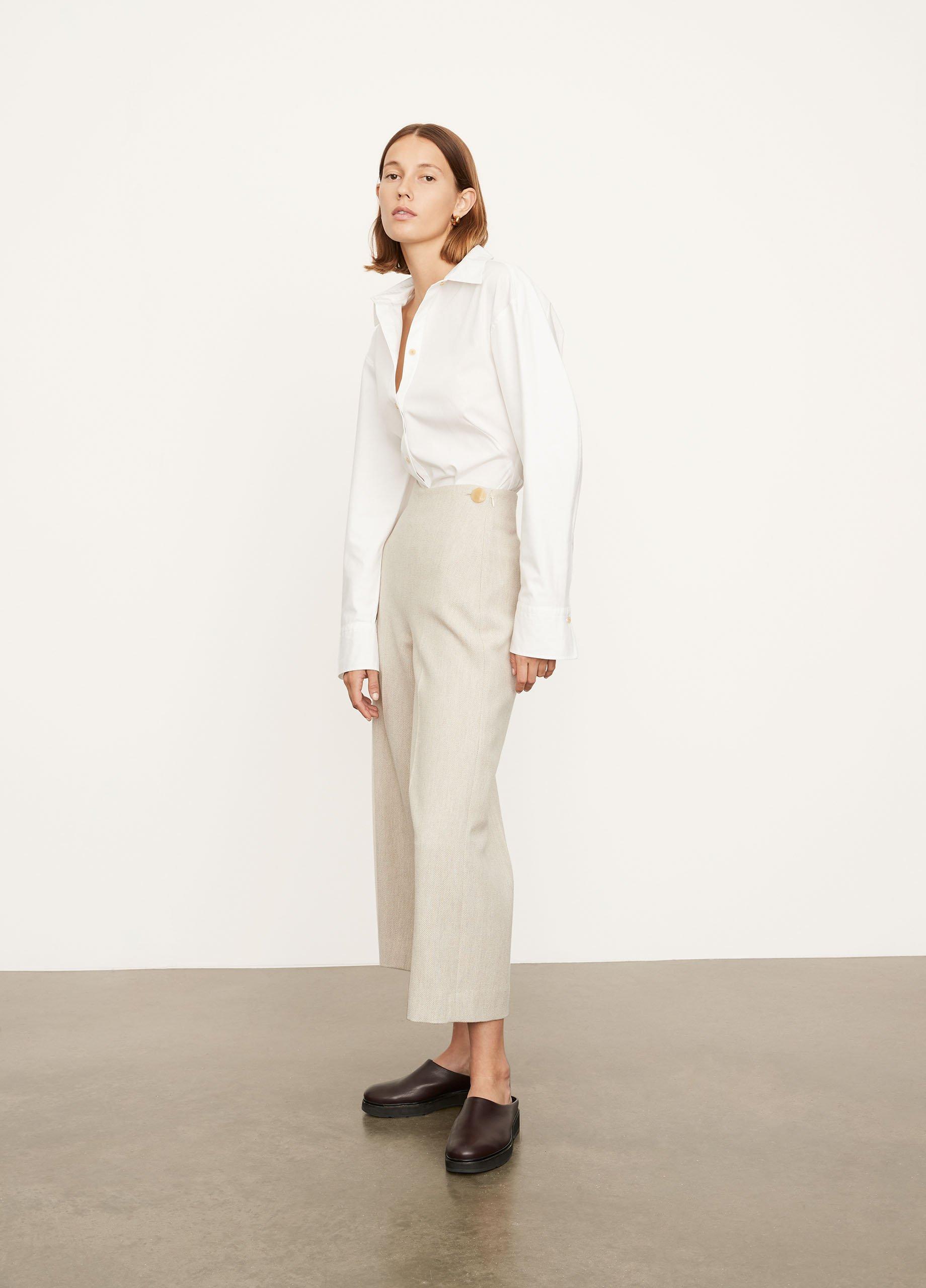 Side Button Crop Wide Pant image number 2