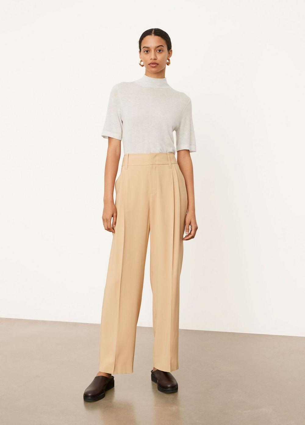 High Waist Pleated Trouser in Vince Products Women