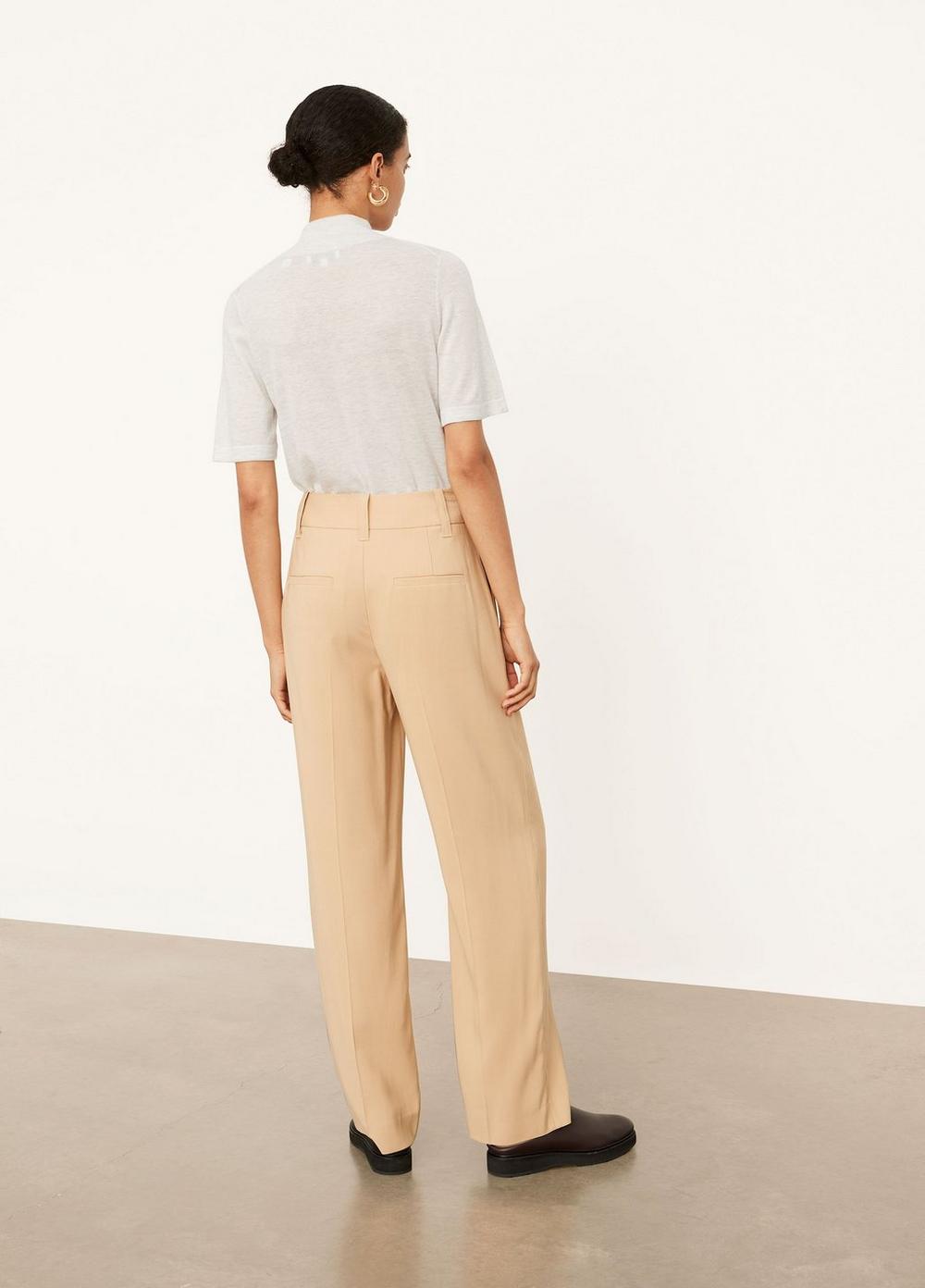 High Waist Pleated Trouser in Vince Products Women | Vince High Waist Pleated Trouser in Vince Products Women | Vince