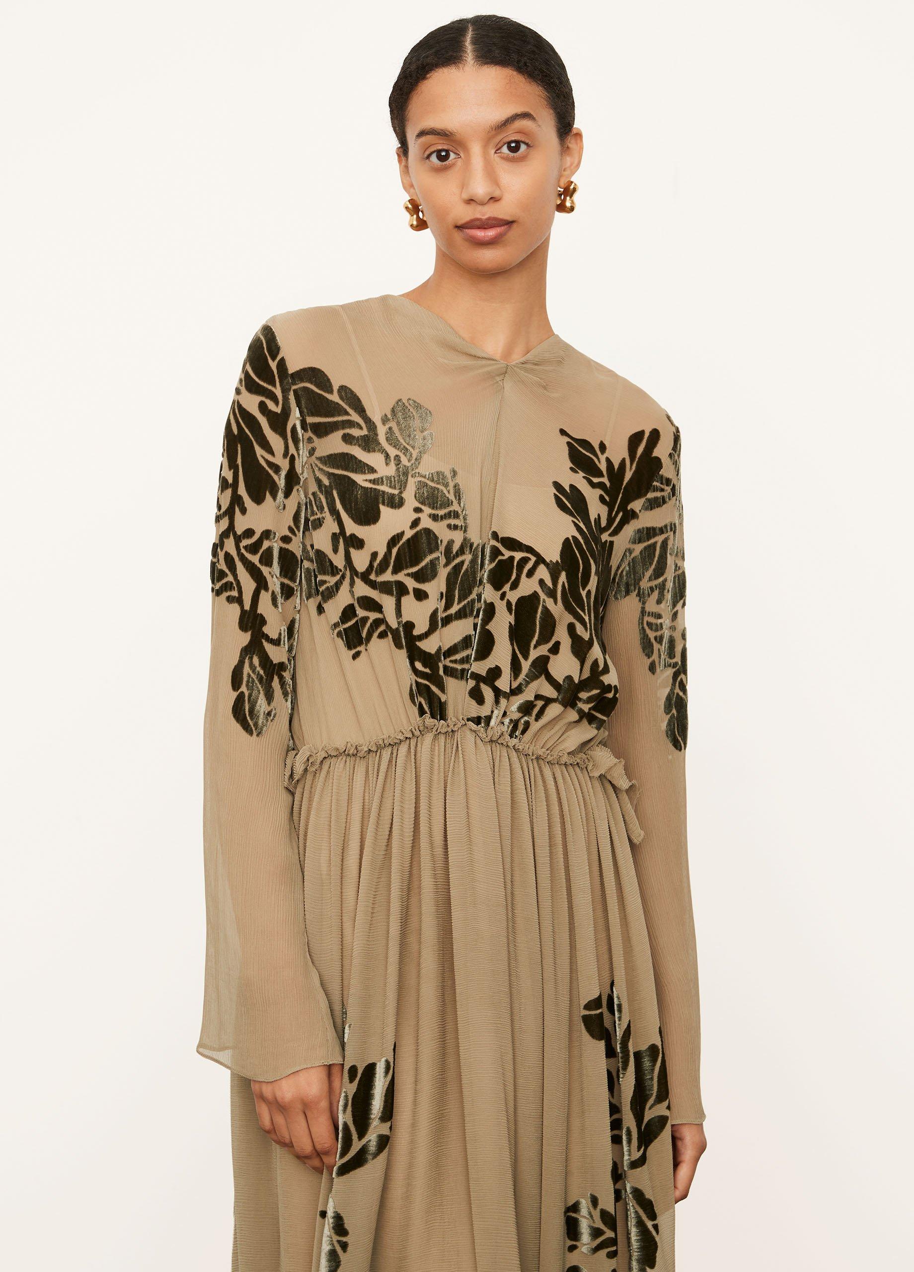 Long Sleeve Burnout Dress image number 1