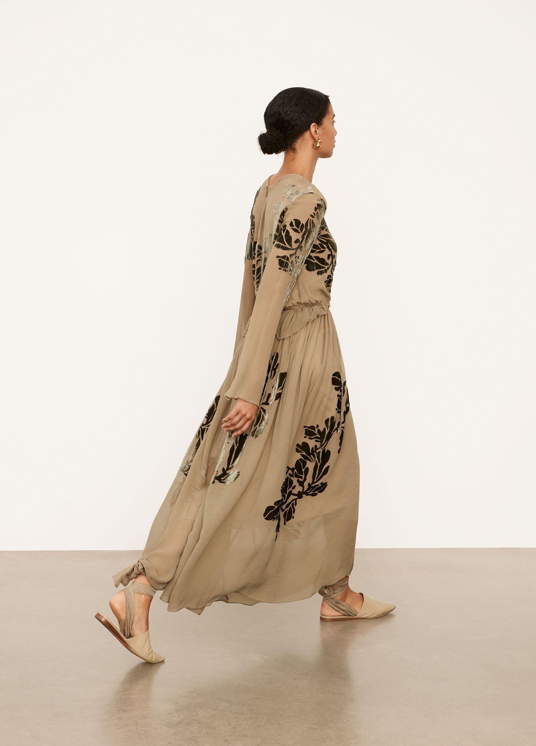 Long Sleeve Burnout Dress image number 3