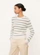 Cashmere Striped Fitted Crew Neck image number 2