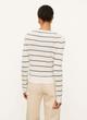 Cashmere Striped Fitted Crew Neck image number 3