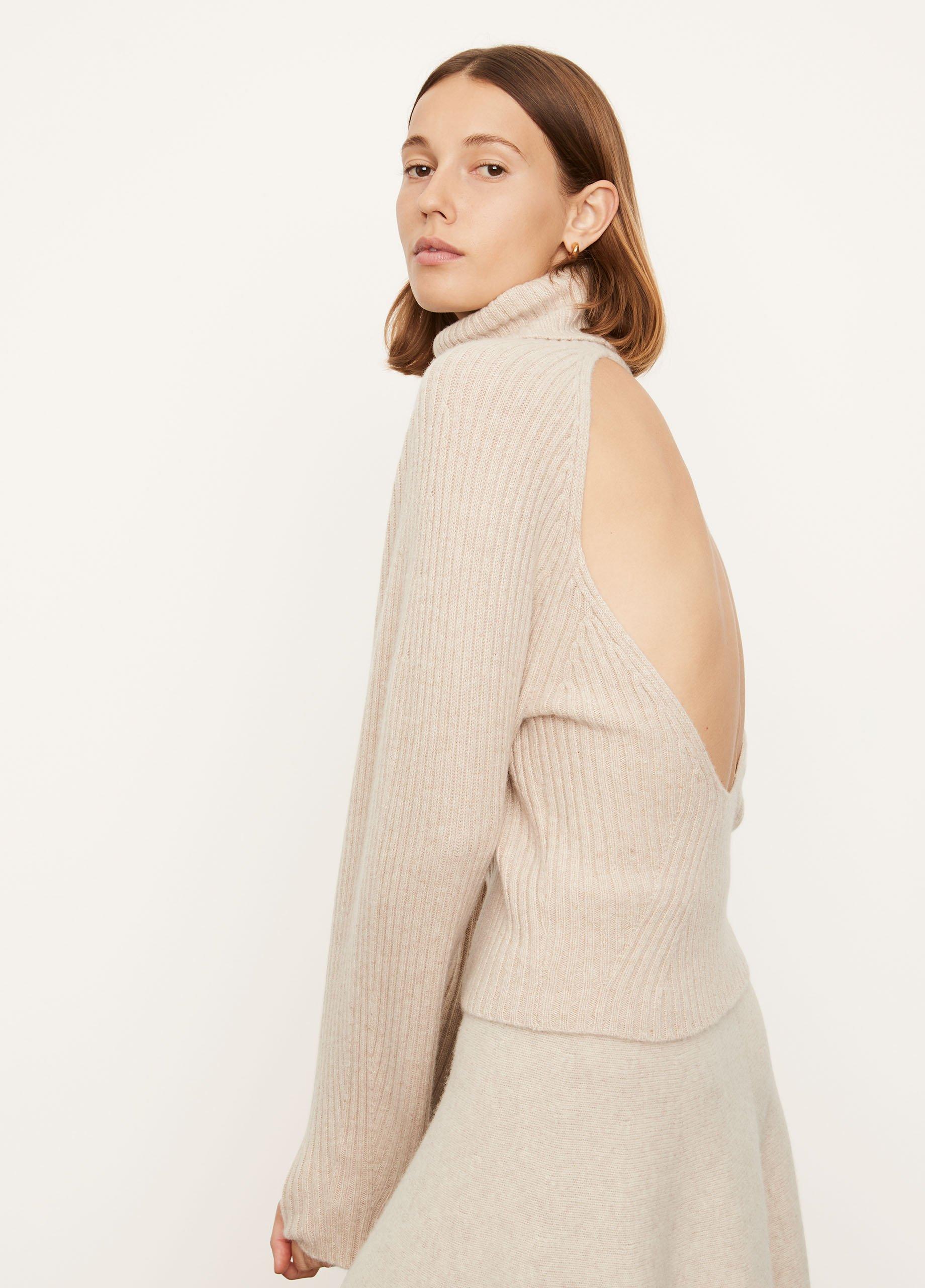 Cashmere Open Back Turtleneck image number 1
