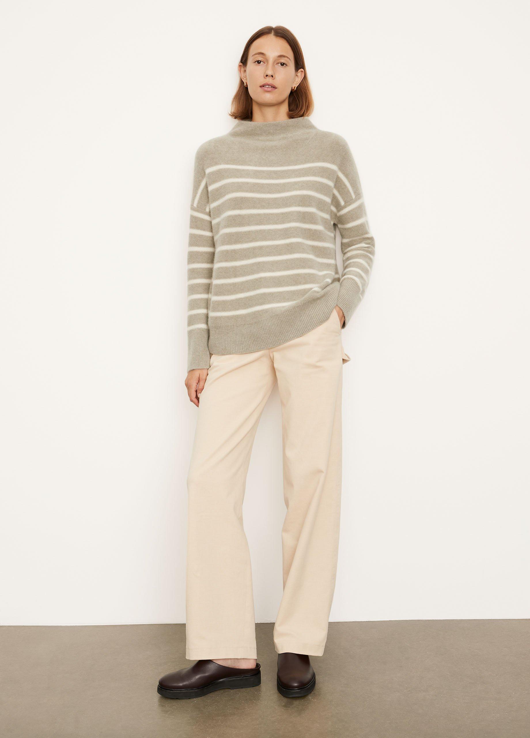 Cashmere Breton Stripe Boiled Funnel Neck image number 0