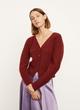 Cashmere Ribbed Open Neck Cardigan image number 1